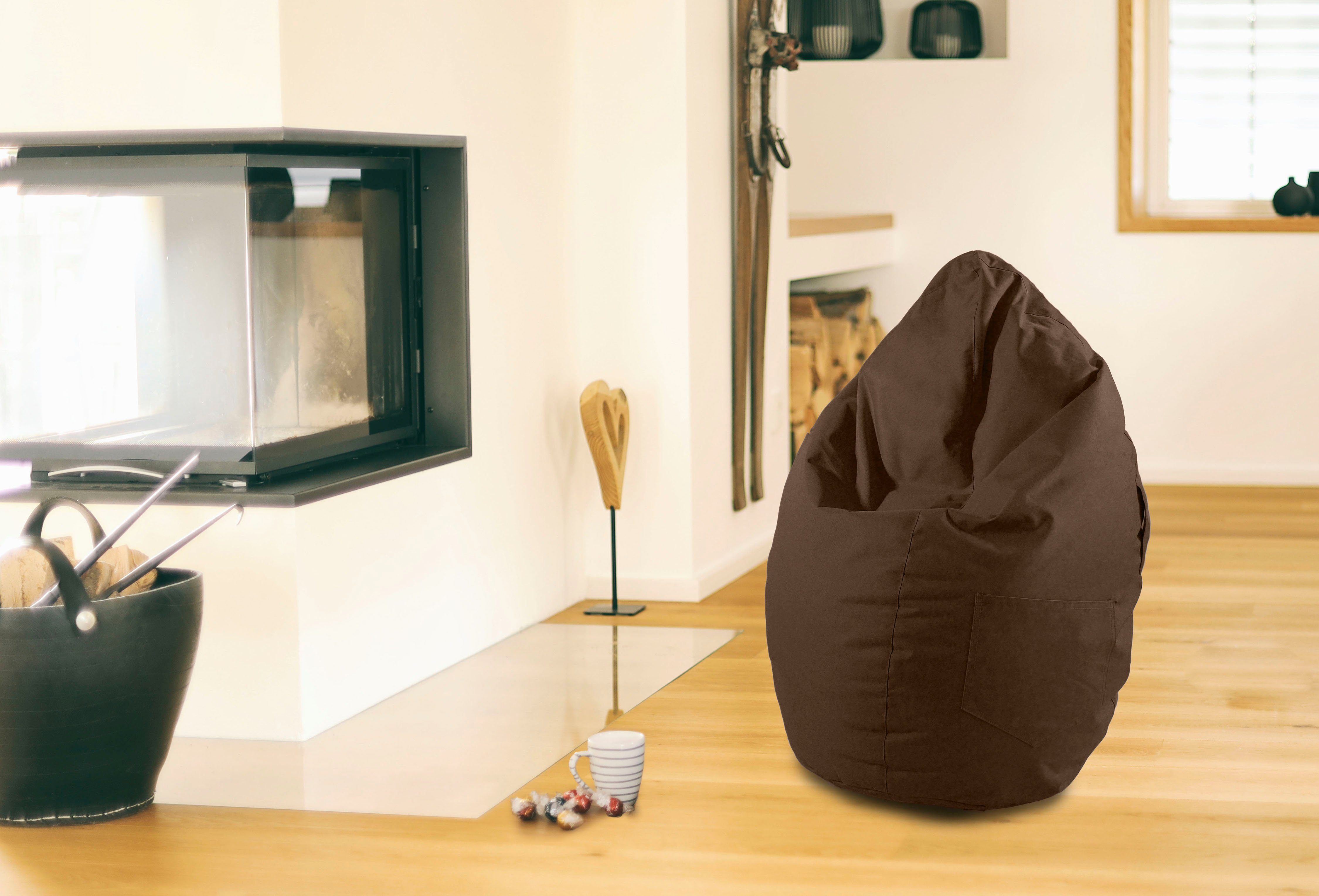 KiNZLER Sitzsack Kimi small (1 St), Uni Farben, mit Taschen & Tragegriff, Outdoor geeignet, Kinderzimmer