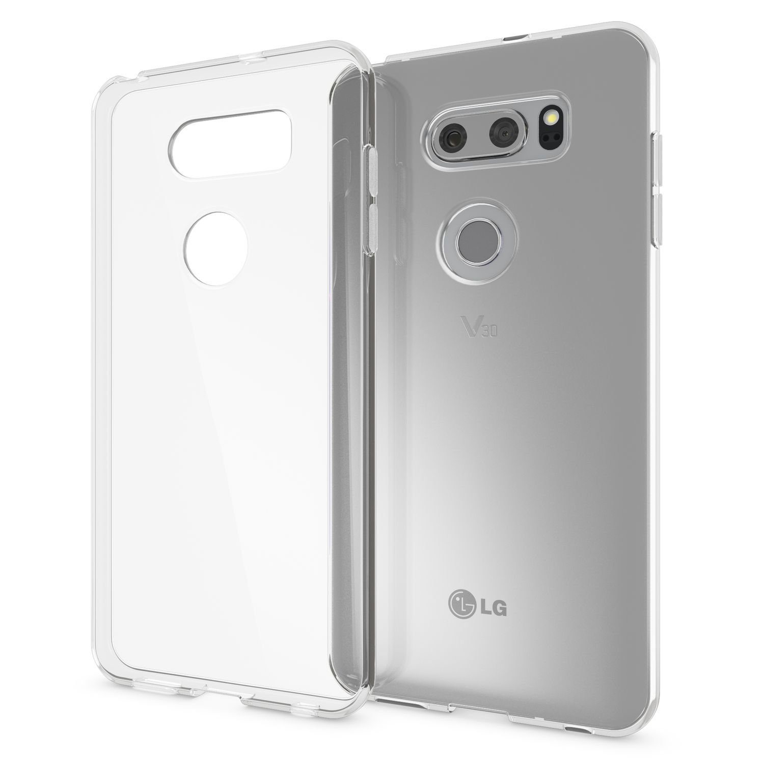Nalia Smartphone-Hülle LG V30, Klare Silikon Hülle / Extrem Transparent / Durchsichtig / Anti-Gelb