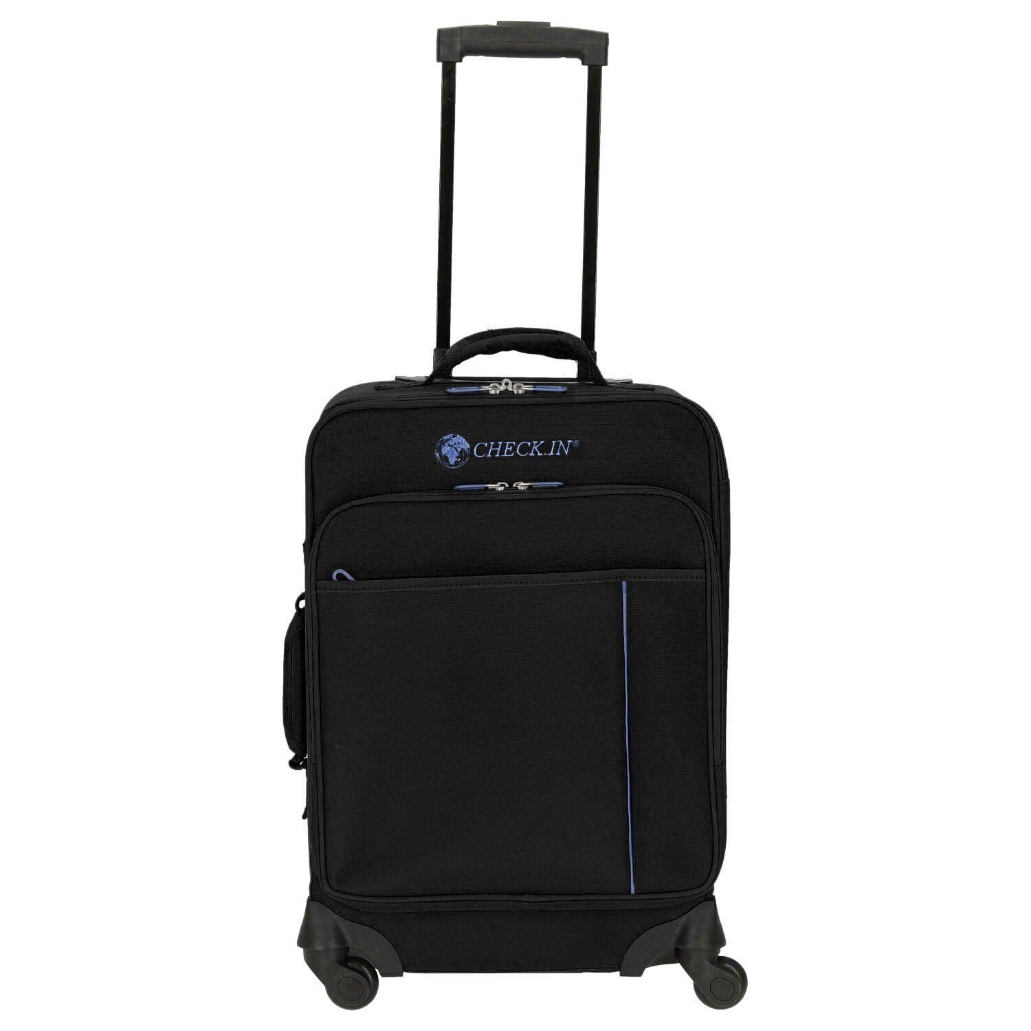 CHECK.IN® Handgepäck-Trolley Madrid - 4-Rollen-Kabinentrolley 55 cm, 4 Rollen Rollen schwarz | Handgepäck-Koffer