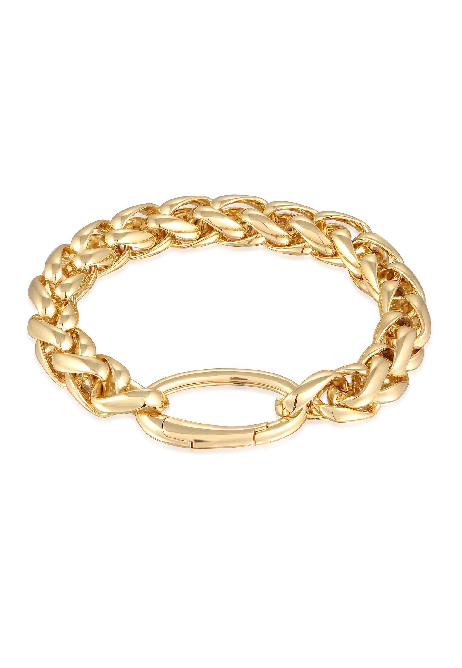 Armband Zopfkette Ringverschluß Farbe Gold für Damen