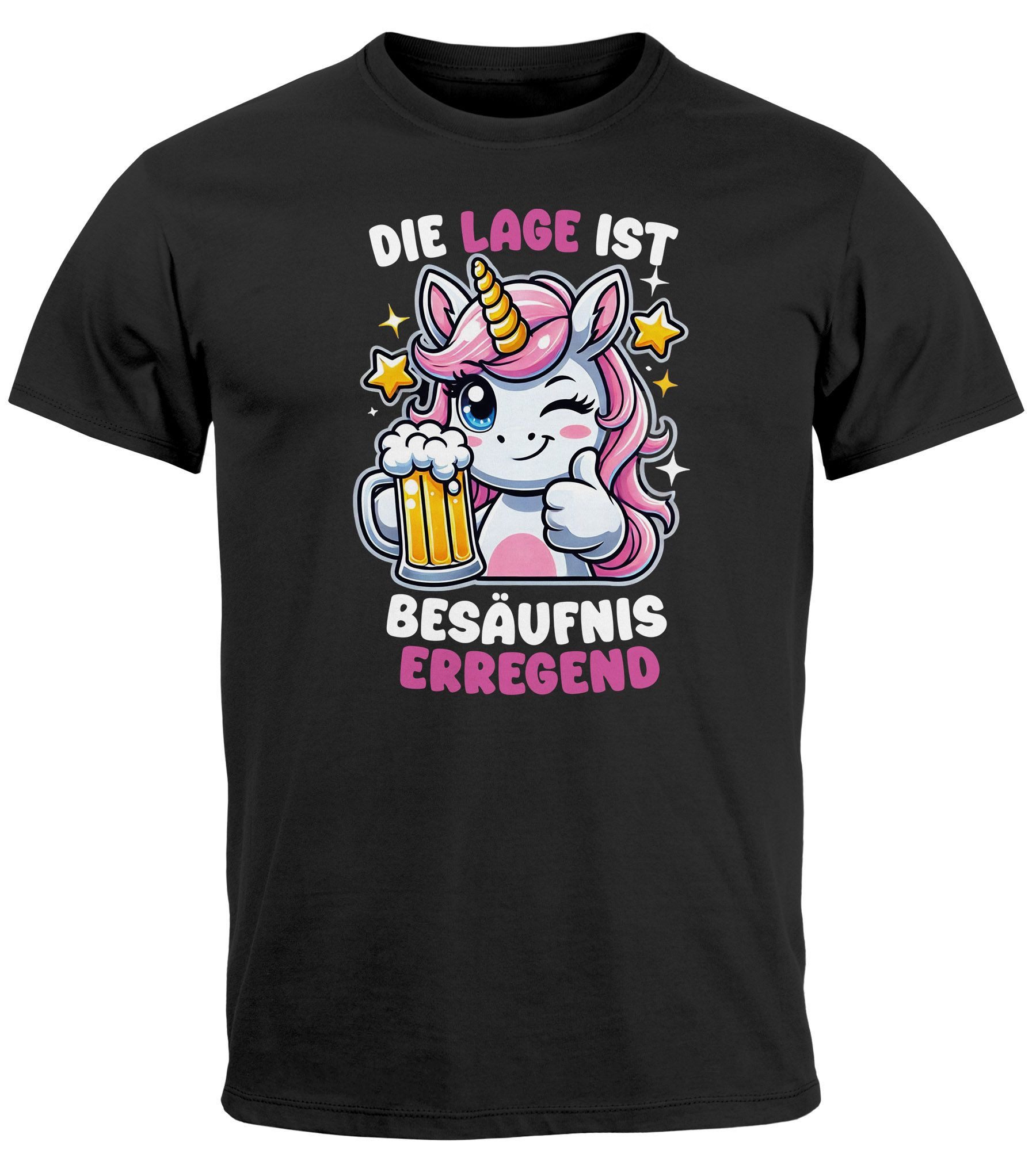 MoonWorks Print-Shirt Herren T-Shirt Party Feiern günstig online kaufen