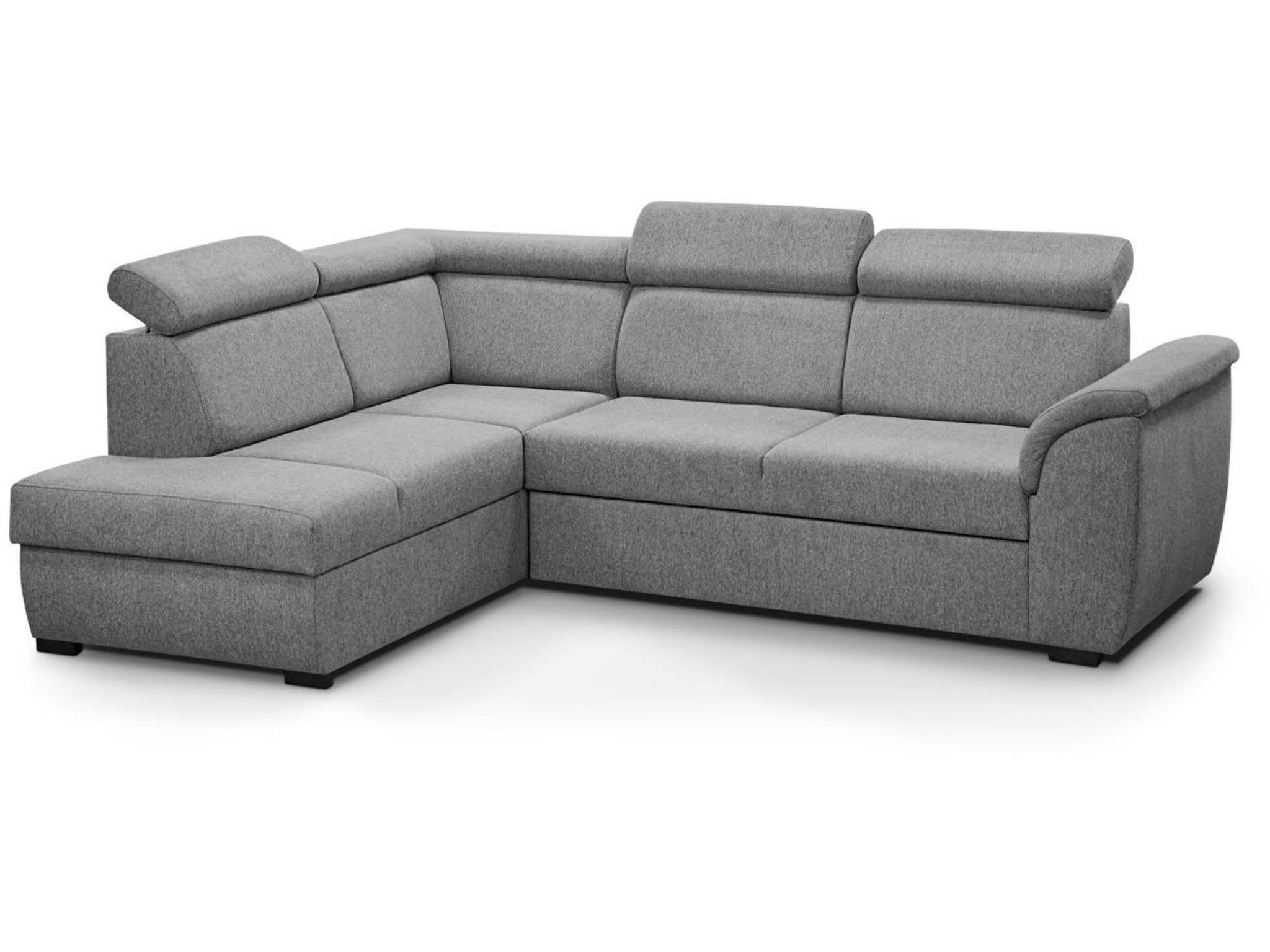 Beautysofa Ecksofa Madera, mit Schlaffunktion, Bettkasten, verstellbare Kopfstützen, L-förmige Corner Schlafsofa, ausziehbare Corner Sofa