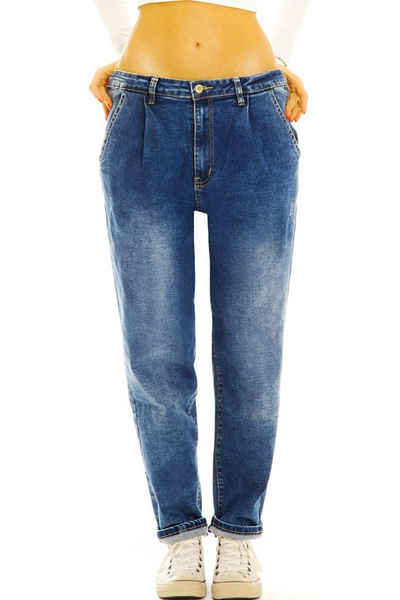 be styled Boyfriend-Jeans Lockere Boyfriend Jeans Hose Oversized Legere Bequem - Damen - j19p-1 mit Stretch-Anteil, 5-Pocket-Style, Tapered-Jeans