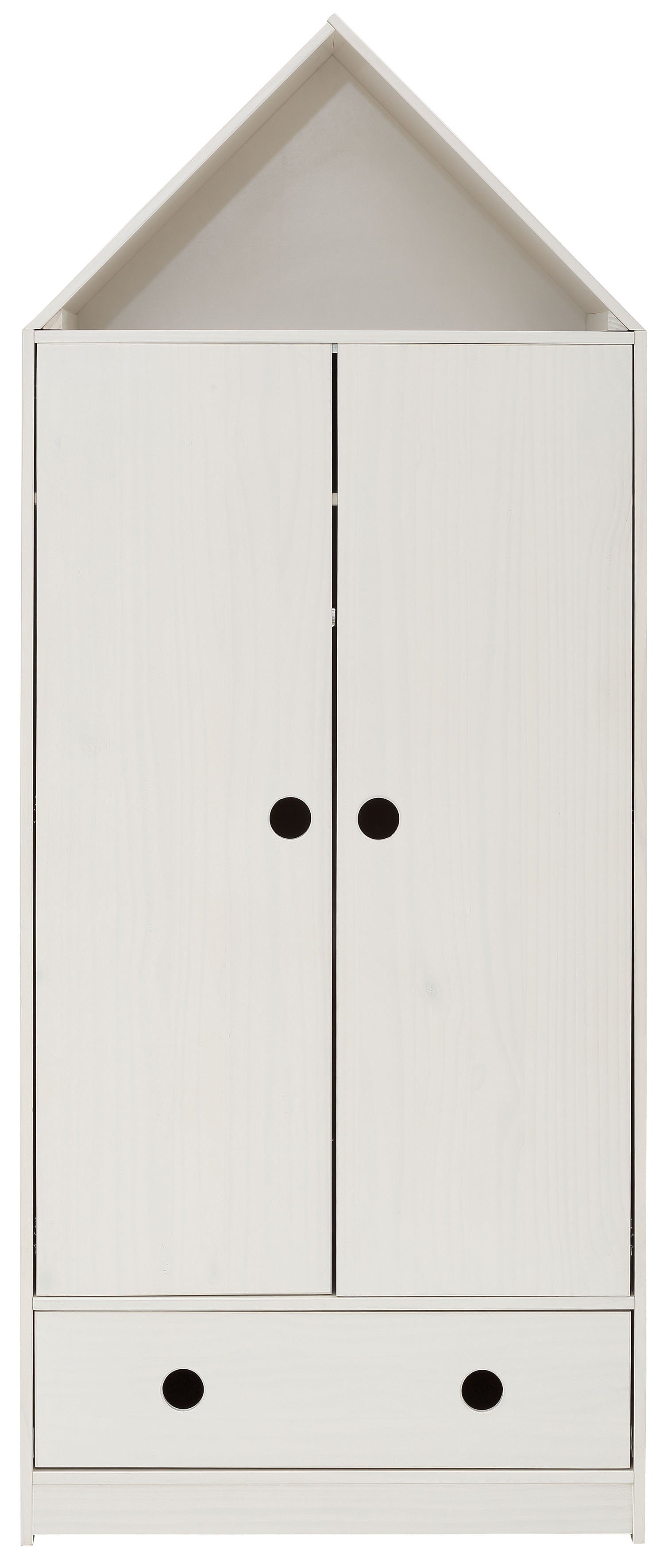 Lüttenhütt Kleiderschrank Alpi Kiefernholz, mit Einlegeböden und Kleiderstange, Höhe 180 cm