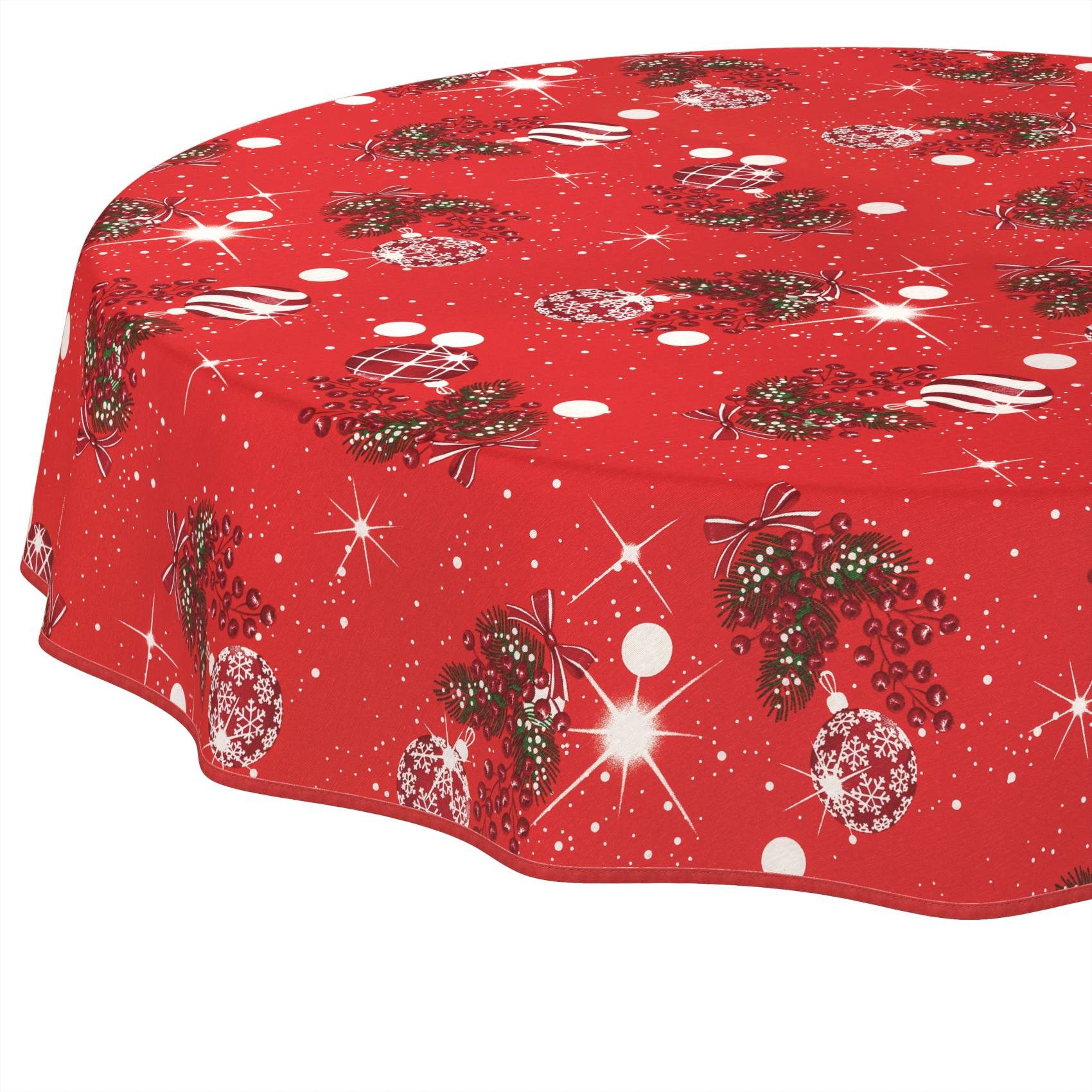 ANRO Tischdecke Weihnachten abwaschbare Weihnachtstischdecke (Einzelstück 1 günstig online kaufen