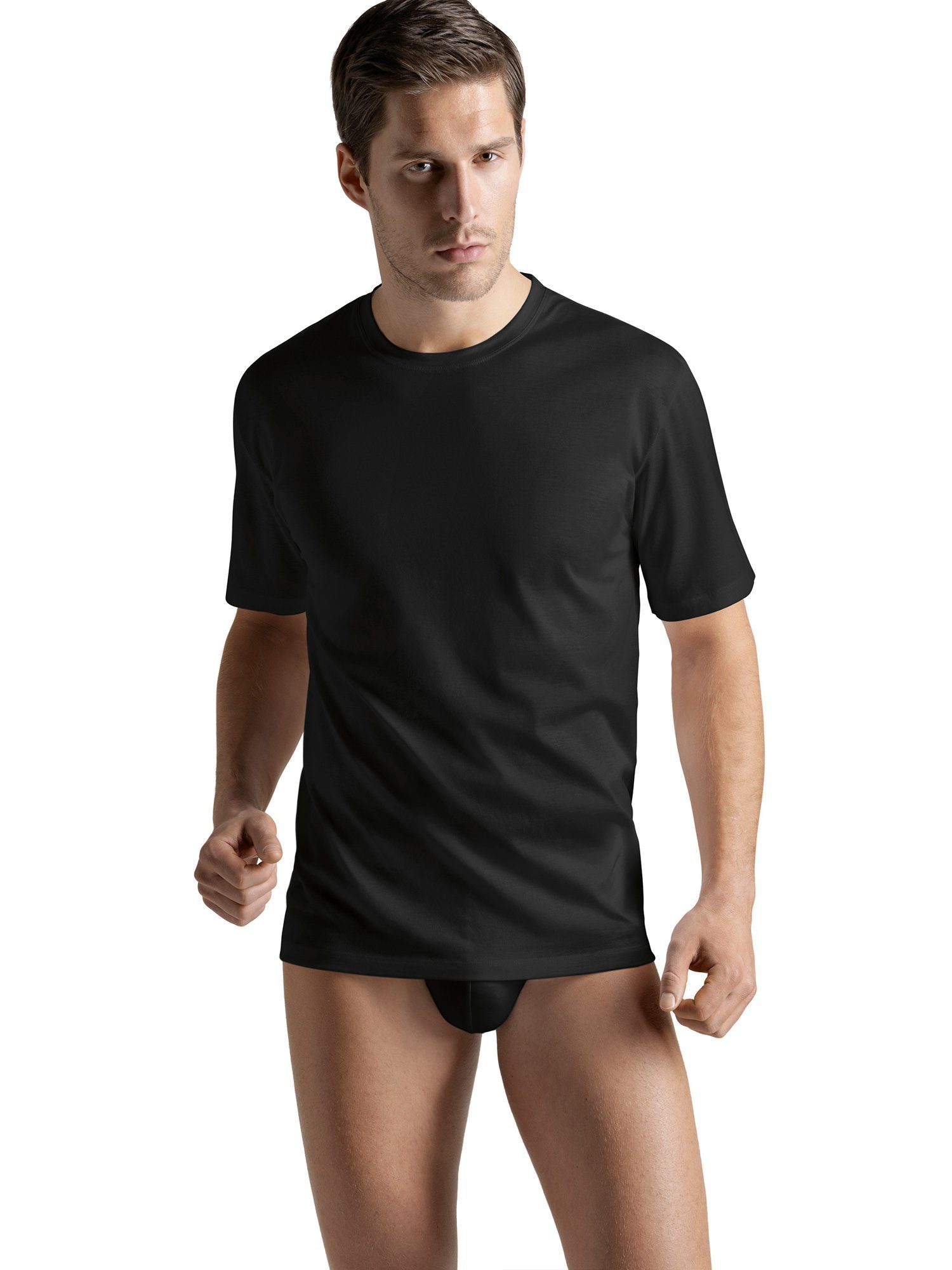 Hanro T-Shirt Cotton Sporty (1-tlg) black