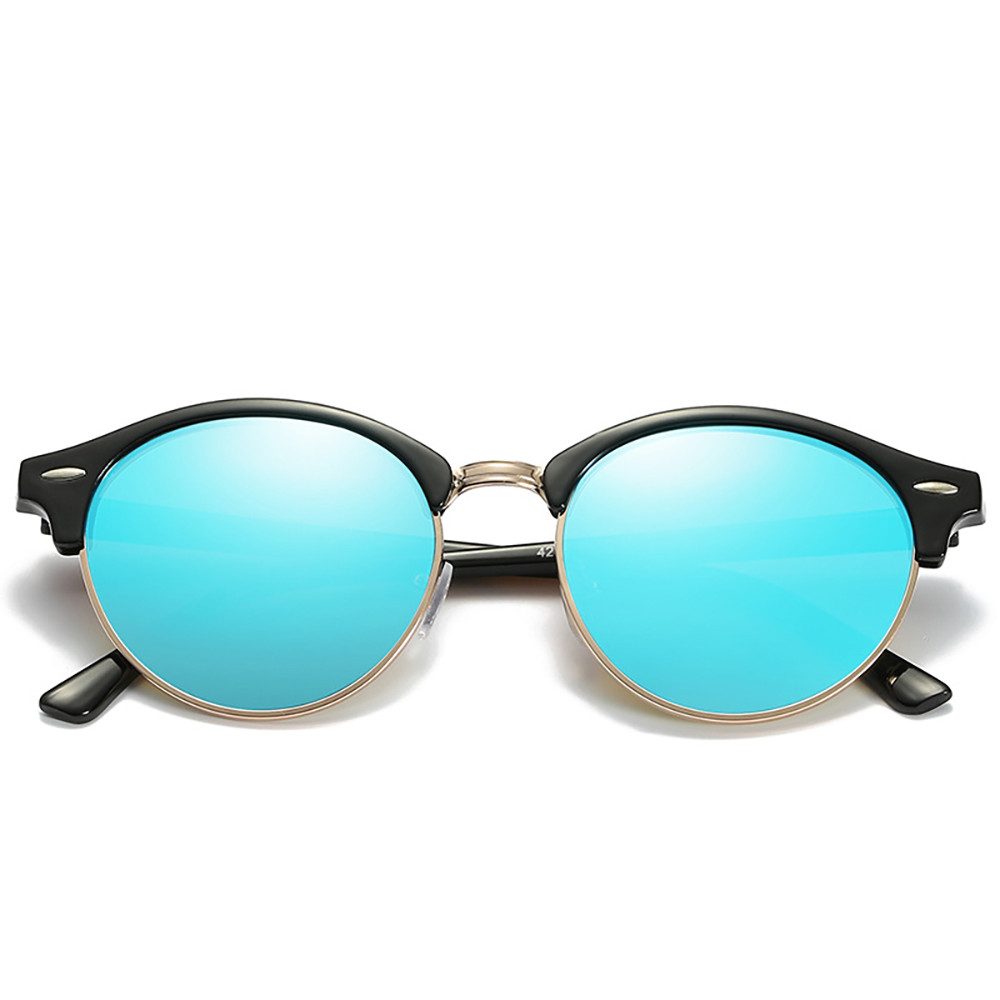 Sonnenbrille Sonnenbrille Damen Herren Rundrahmen UV Schutz Polarisiert Mode