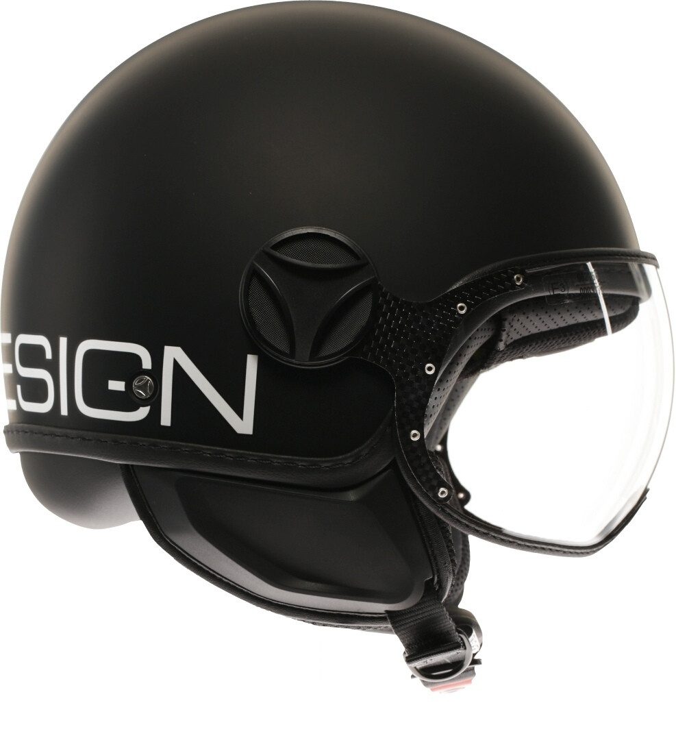 Momo Motorradhelm FGTR Classic Mono Jethelm, vorbereitet für Kommunikationssystem