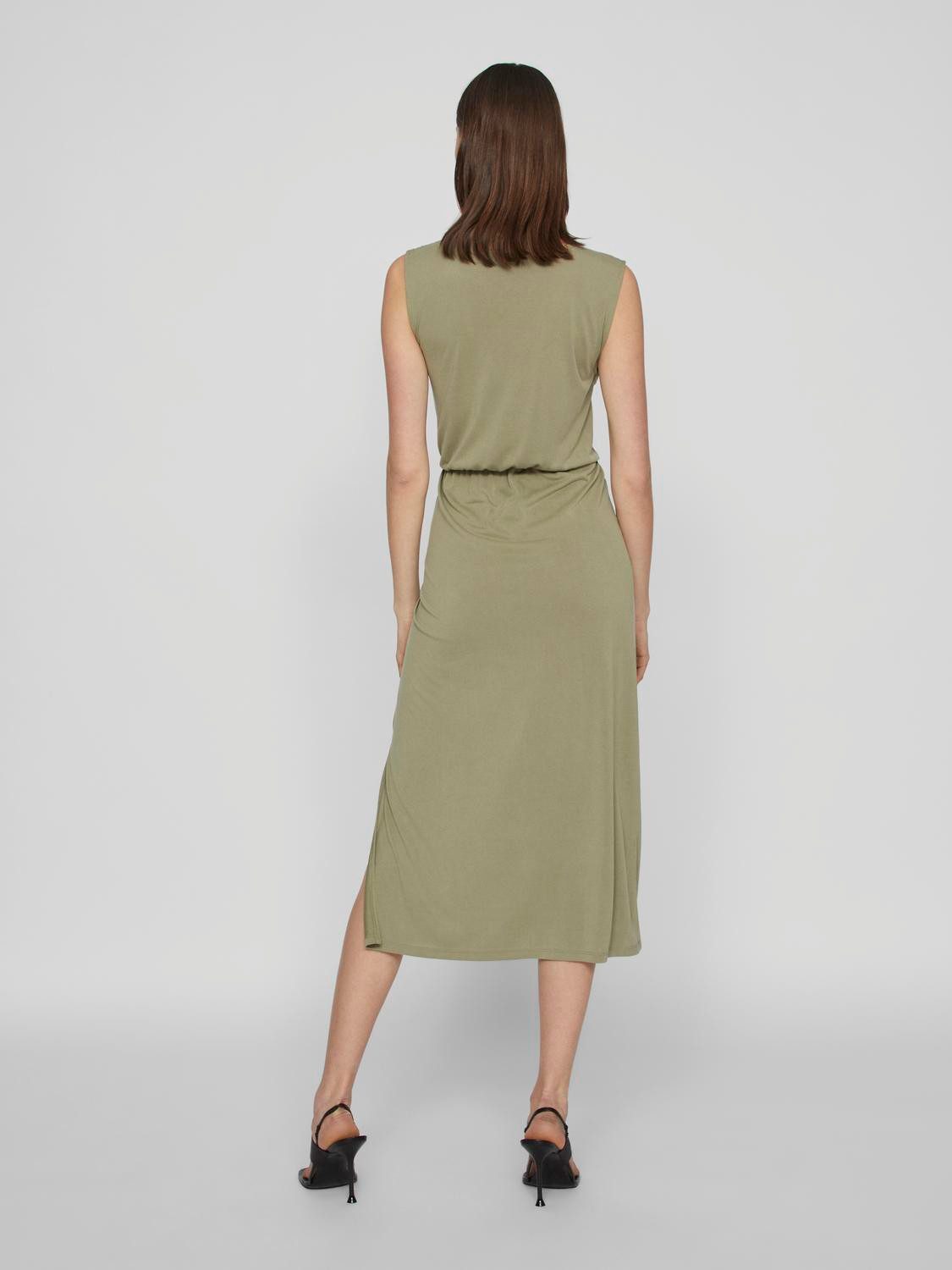 Vila Shirtkleid Elegantes Sommer Kleid V-Ausschnitt günstig online kaufen