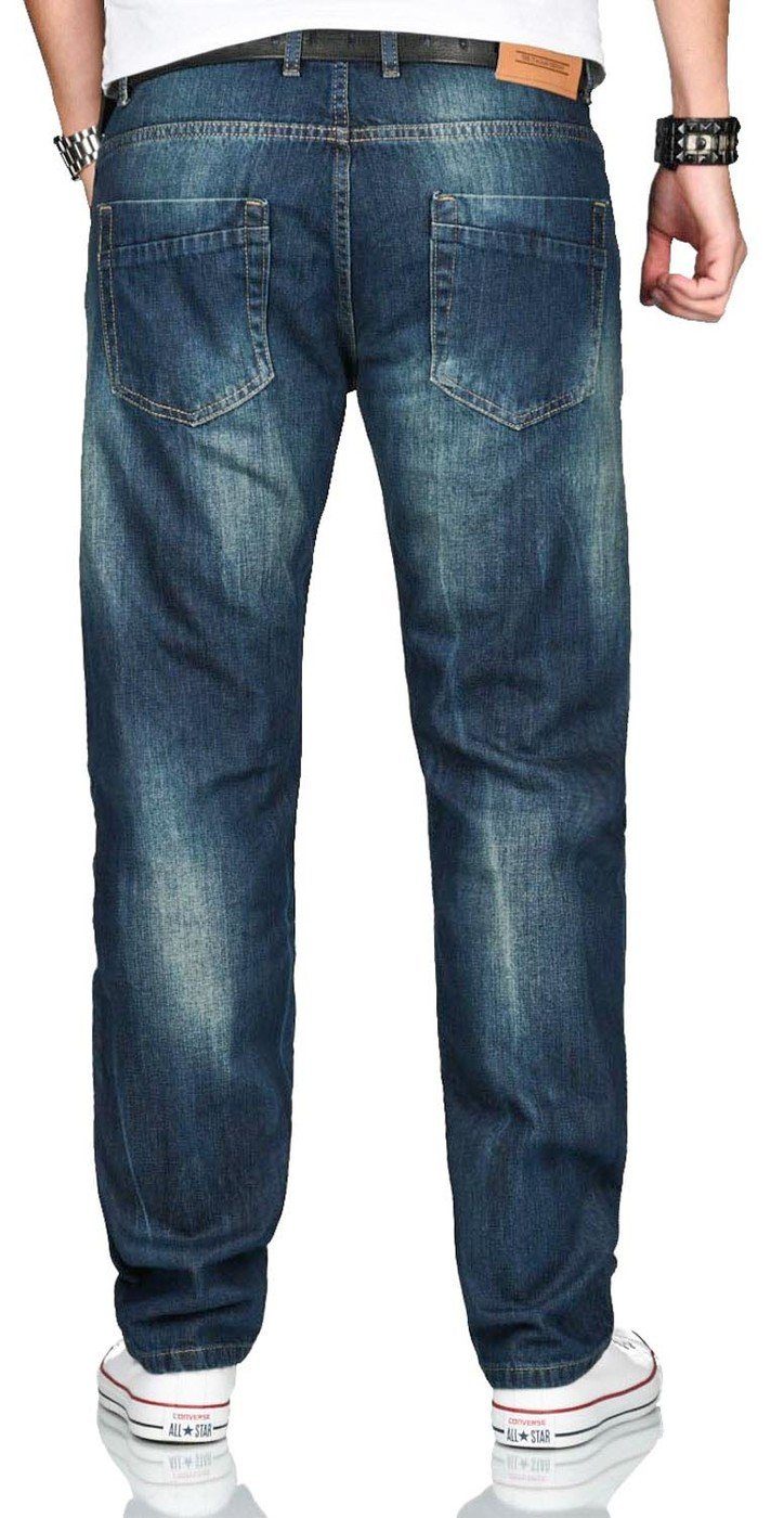 Alessandro Salvarini Straight-Jeans Herren Comfort Fit – Baumwolljeans im 5-Pocket-Style Klassische Jeans aus 100 % Baumwolle mit Knopfleiste – Bild 4 von 5