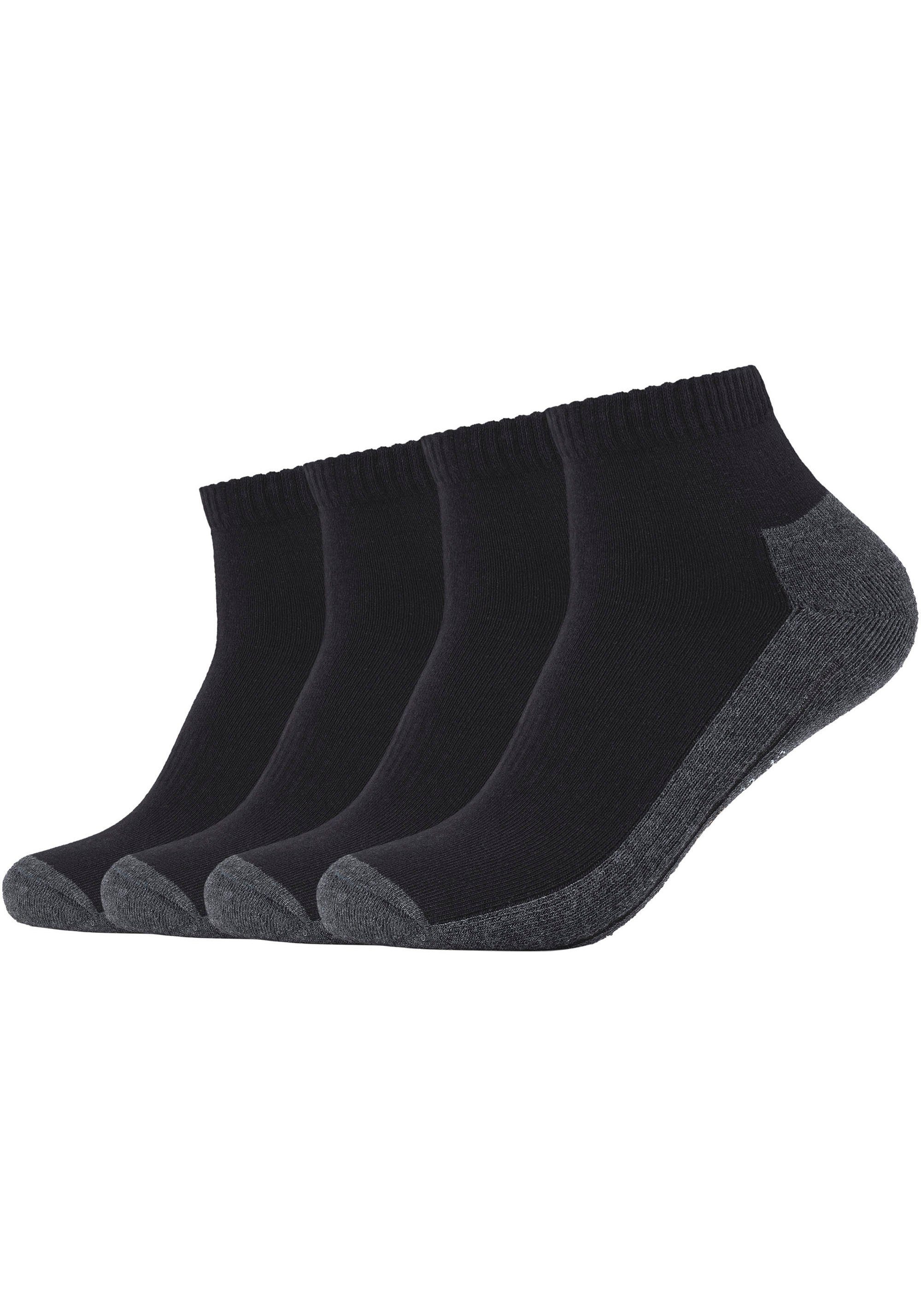 (Packung, Feuchtigkeitsregulierend Sportsocken 4-Paar) schwarz Camano