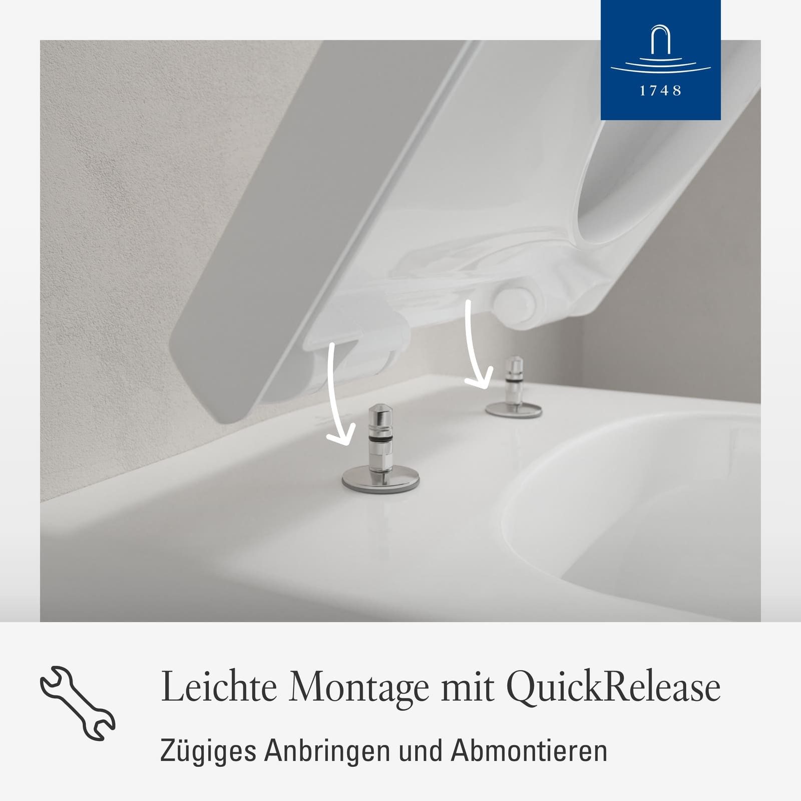 Villeroy & Boch WC-Sitz Architectura WC-Sitz 445 x 374 x 59 mm (1-St), SoftClose, QuickRelease