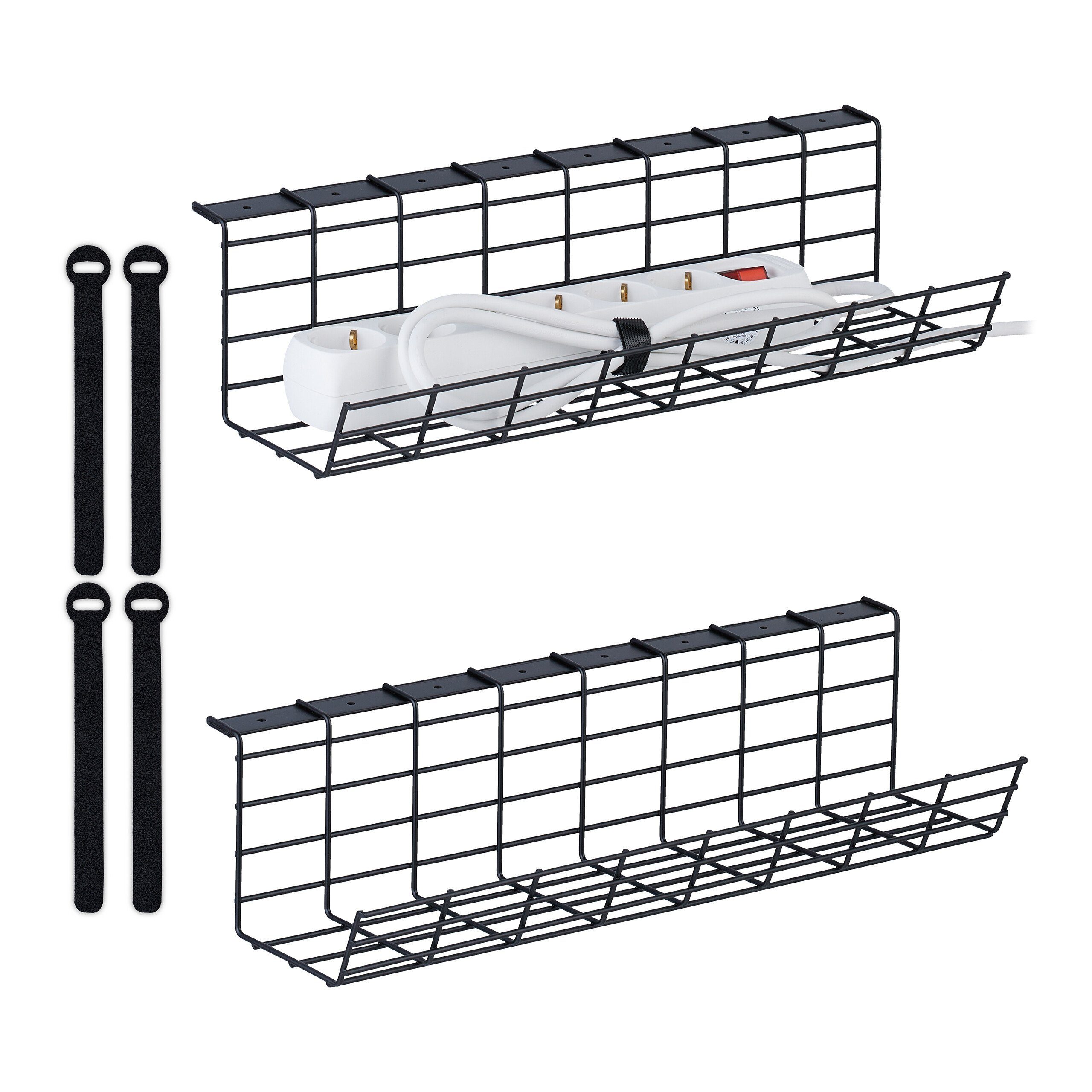 Kabelkanal für Schreibtisch 2er Set