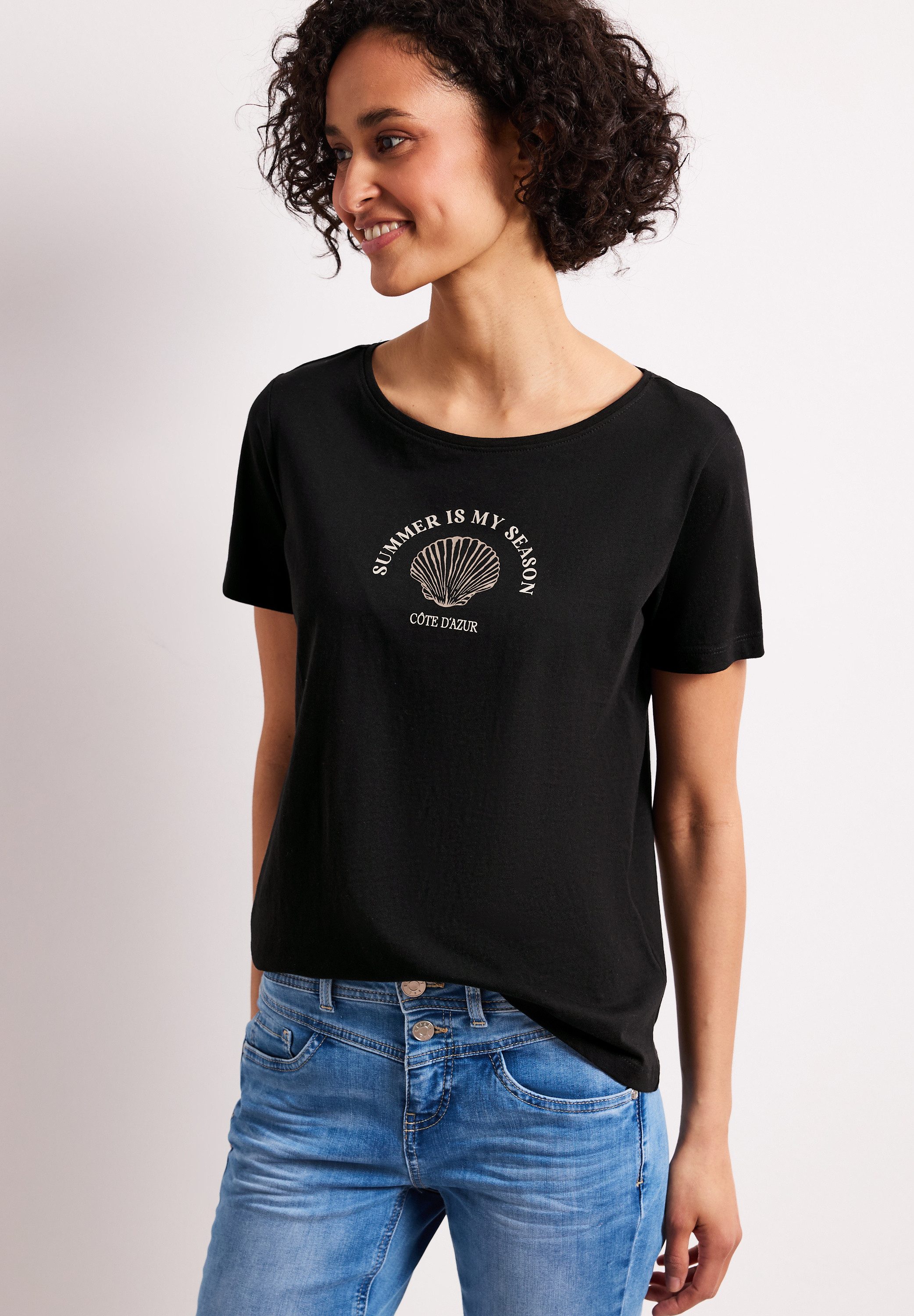 STREET ONE T-Shirt aus reiner Baumwolle