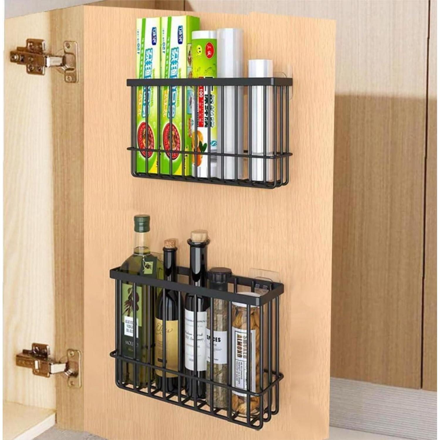 EigPluy Organizer 2 Stück Küchenschranktür-Aufbewahrungsbox Wandmontierte Organizer