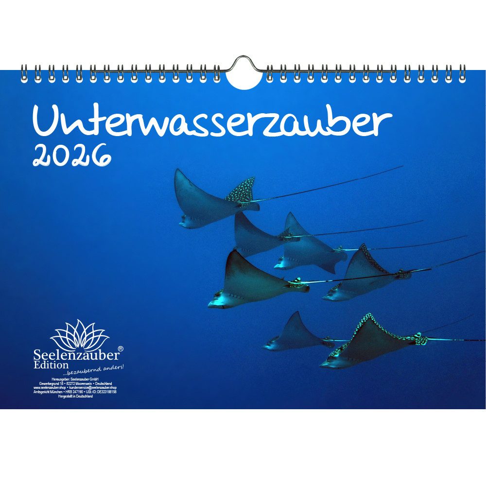 Seelenzauber Wandkalender Unterwasserzauber DIN A4 Календари für 2026 Unterwasser - Seelenzauber