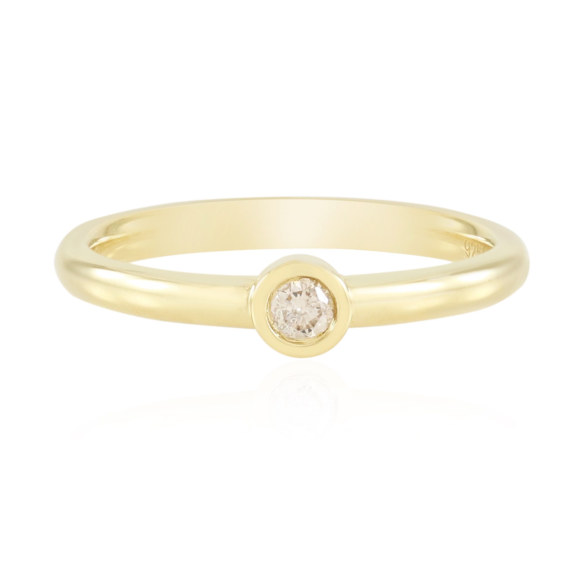 Cavill Diamantring Choco Diamond – vergoldeter Silberring (1-tlg)