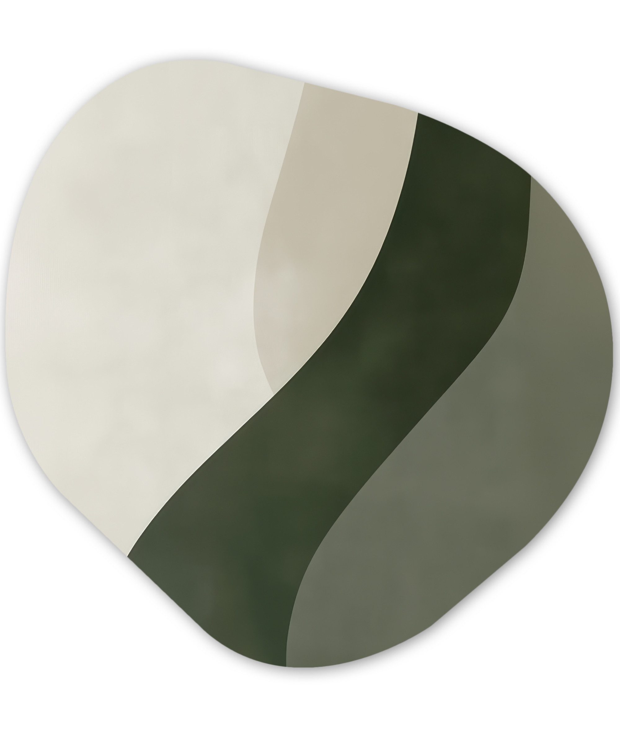 MuchoWow Gemälde Japandi - Grün - Abstrakt - Modern, Fotodruck (1 St), Wandbild Abstrakt, Wohnzimmer Schlafzimmer Wanddekoration, 40x40 cm