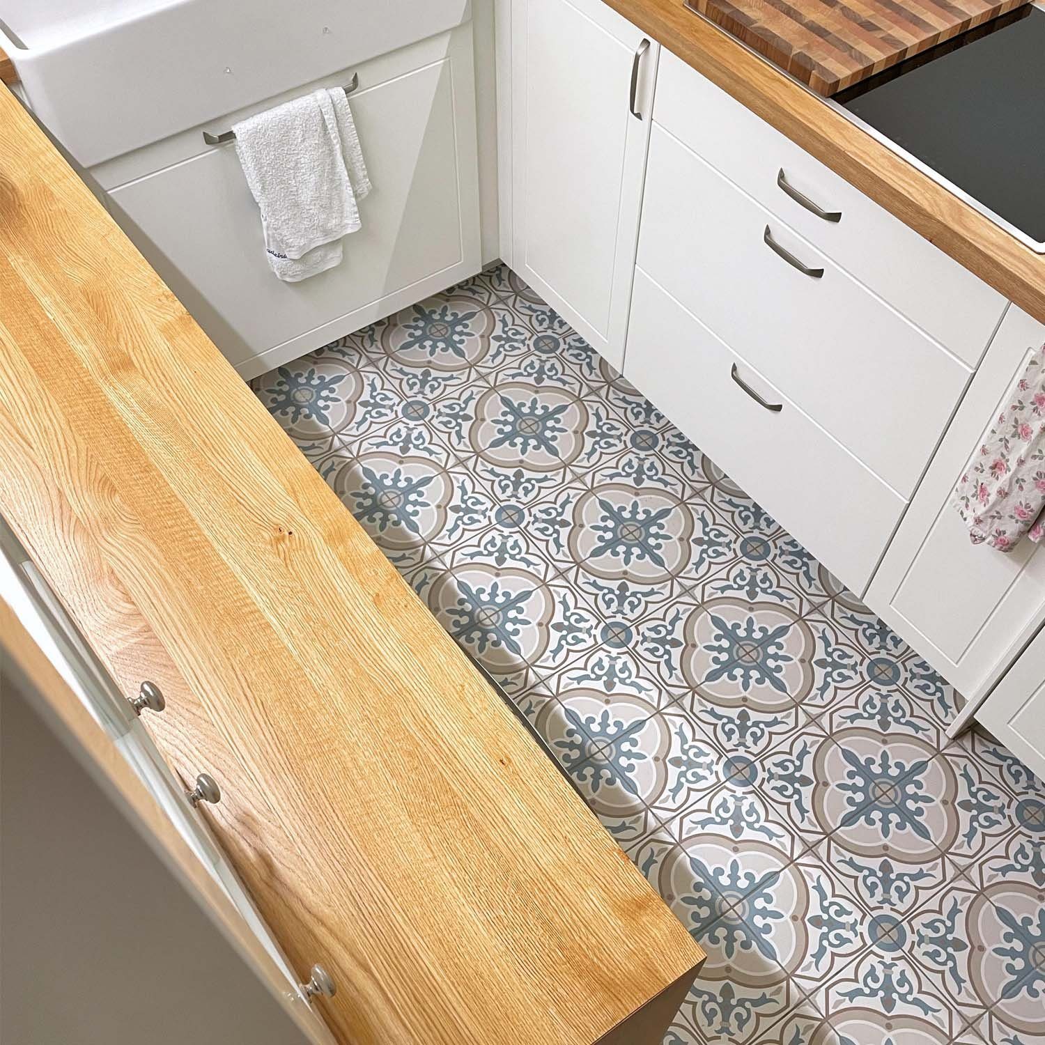 Casa Moro Bodenfliese Mediterrane Keramikfliesen Aydan 20x20 cm Feinsteinzeug Bodenfliesen, Feinsteinzeug, Mehrfarbig, Wandfliesen Küche, Flur & Badezimmer, Frostsicher Zementfliesenoptik FL7024