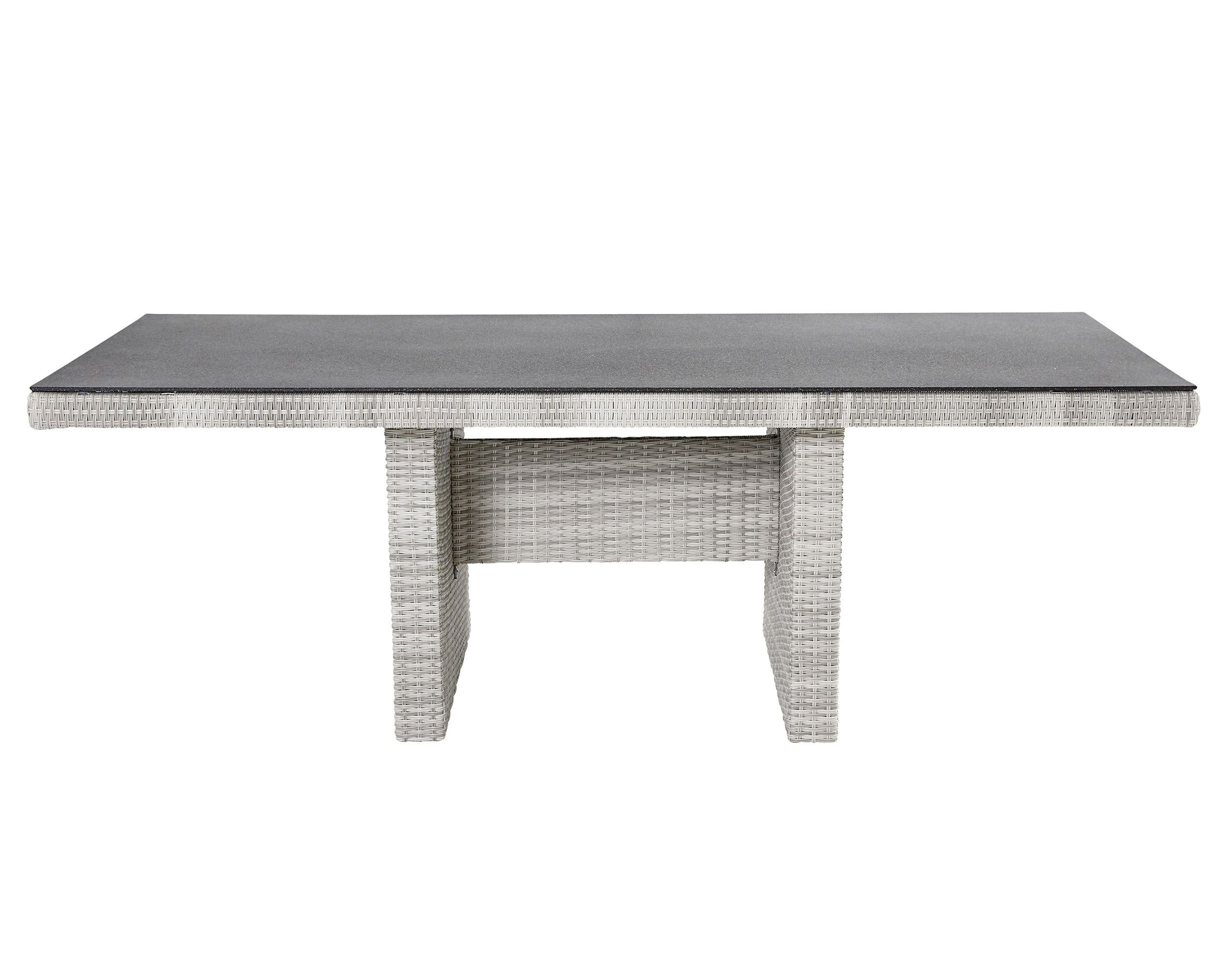 Gartentisch LC Garden »Parma« Dining Wangentisch Gartentisch 220x100cm Spraystone weiß-grau