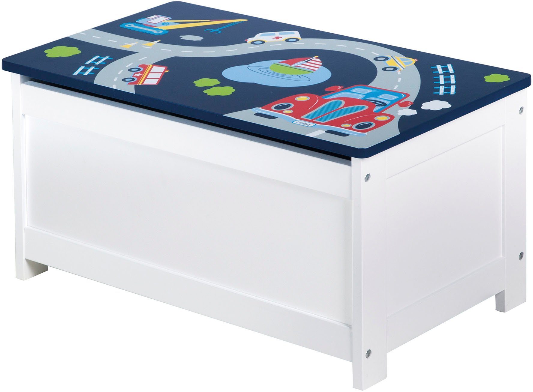 roba® Truhe Rennfahrer, mit Deckelbremse, fürs Kinderzimmer günstig online kaufen