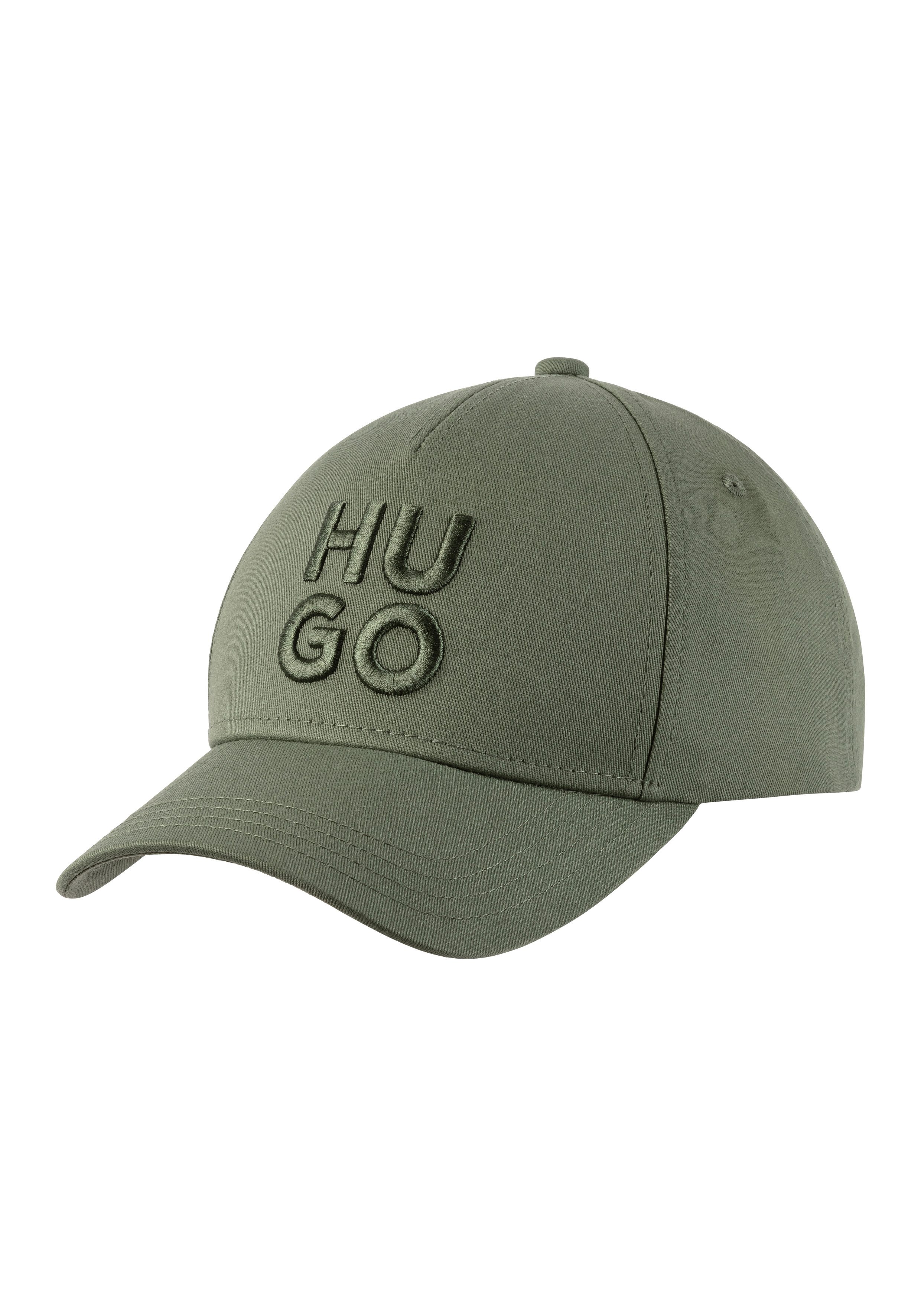 HUGO Fitted Cap Jude-Stacked mit 3D Logostickerei, verstellbarer Verschluss günstig online kaufen