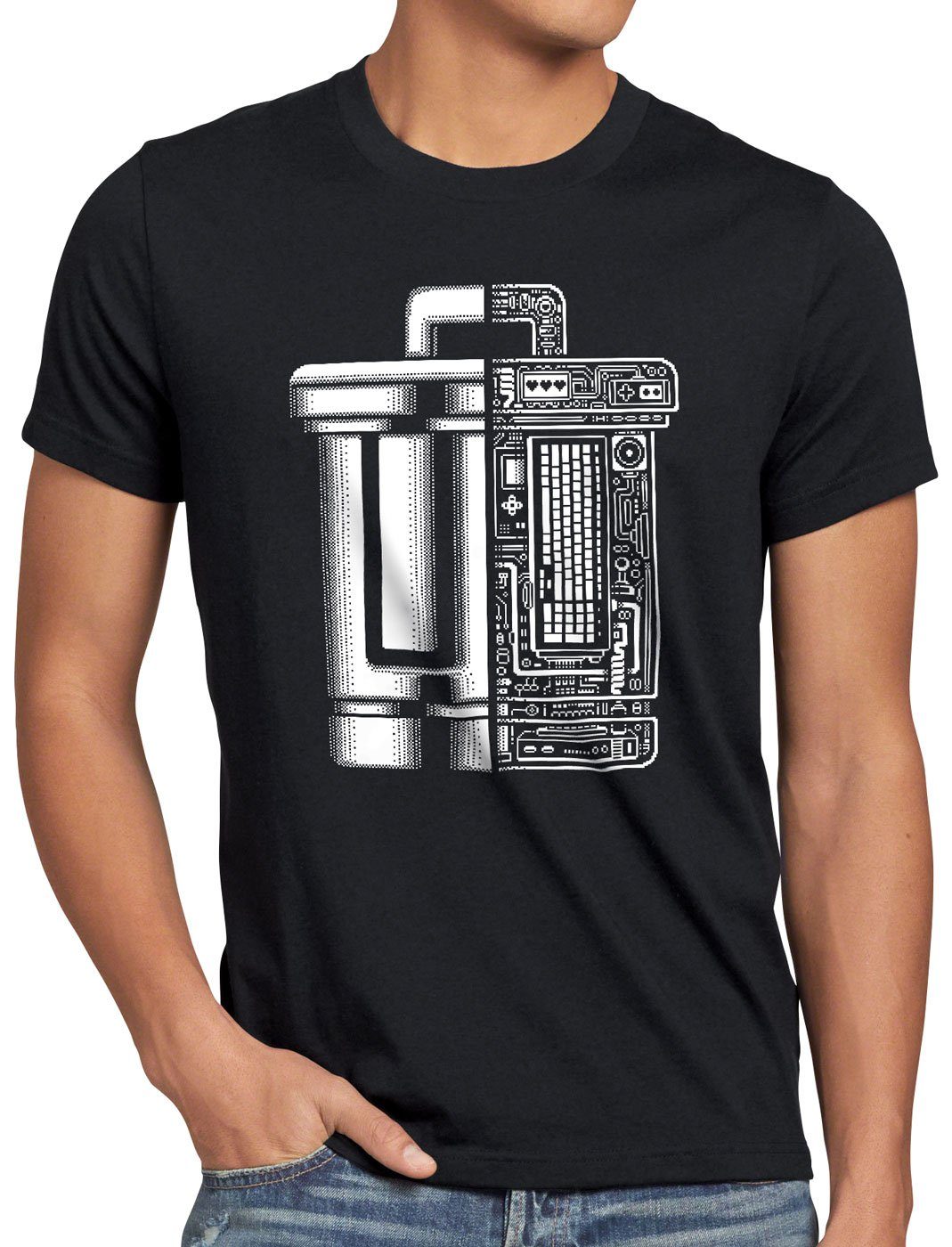style3 Print-Shirt Herren T-Shirt Papierkorb Trash retro computer classic | T-Shirts
