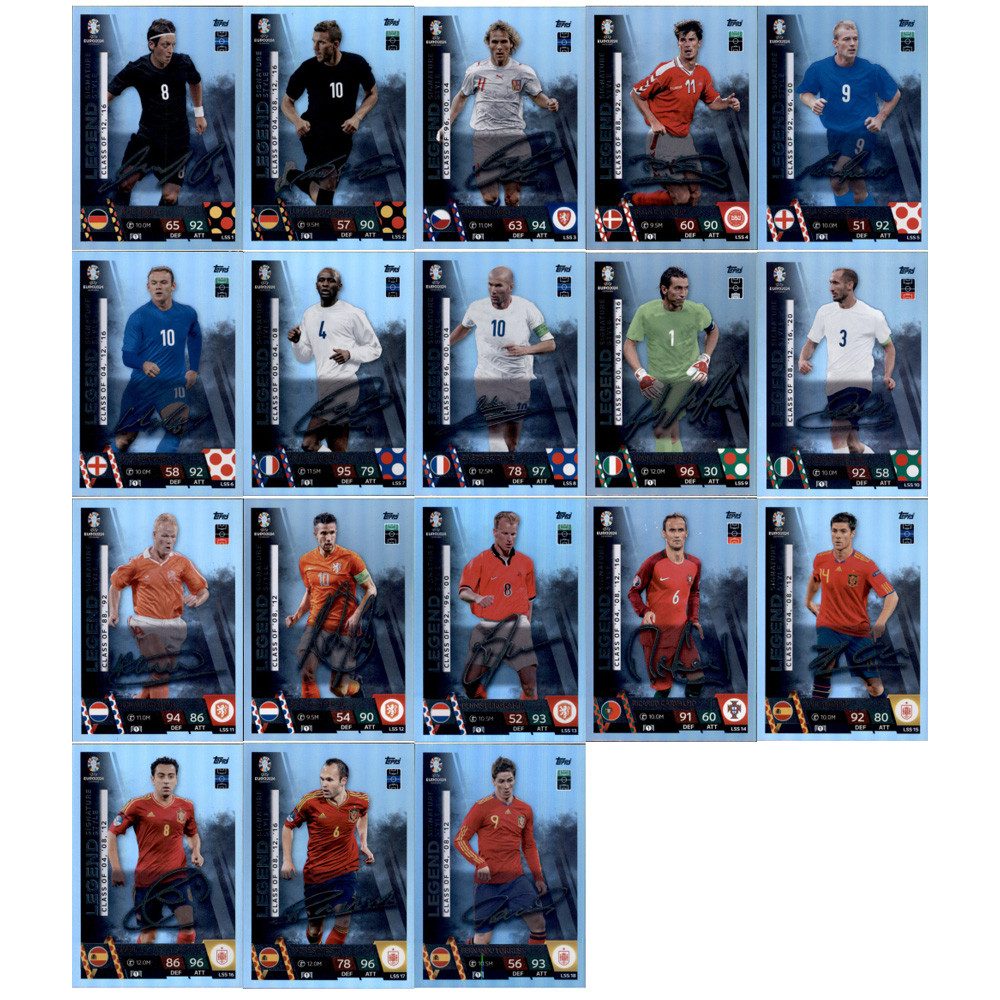Topps Sammelkarte Match Attax UEFA EURO24 GER -Alle 18 Legend Signature Style LSS 1-18