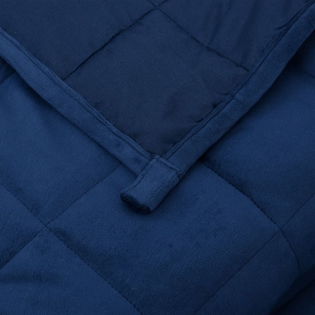 vidaXL Bettüberwurf Gewichtsdecke Blau 155x220 cm 11 kg Stoff – Bild 5 von 5