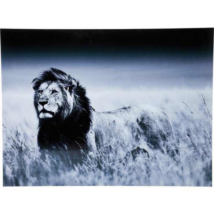 KARE Dekoobjekt Bild Glas Lion King Standing 120x160cm