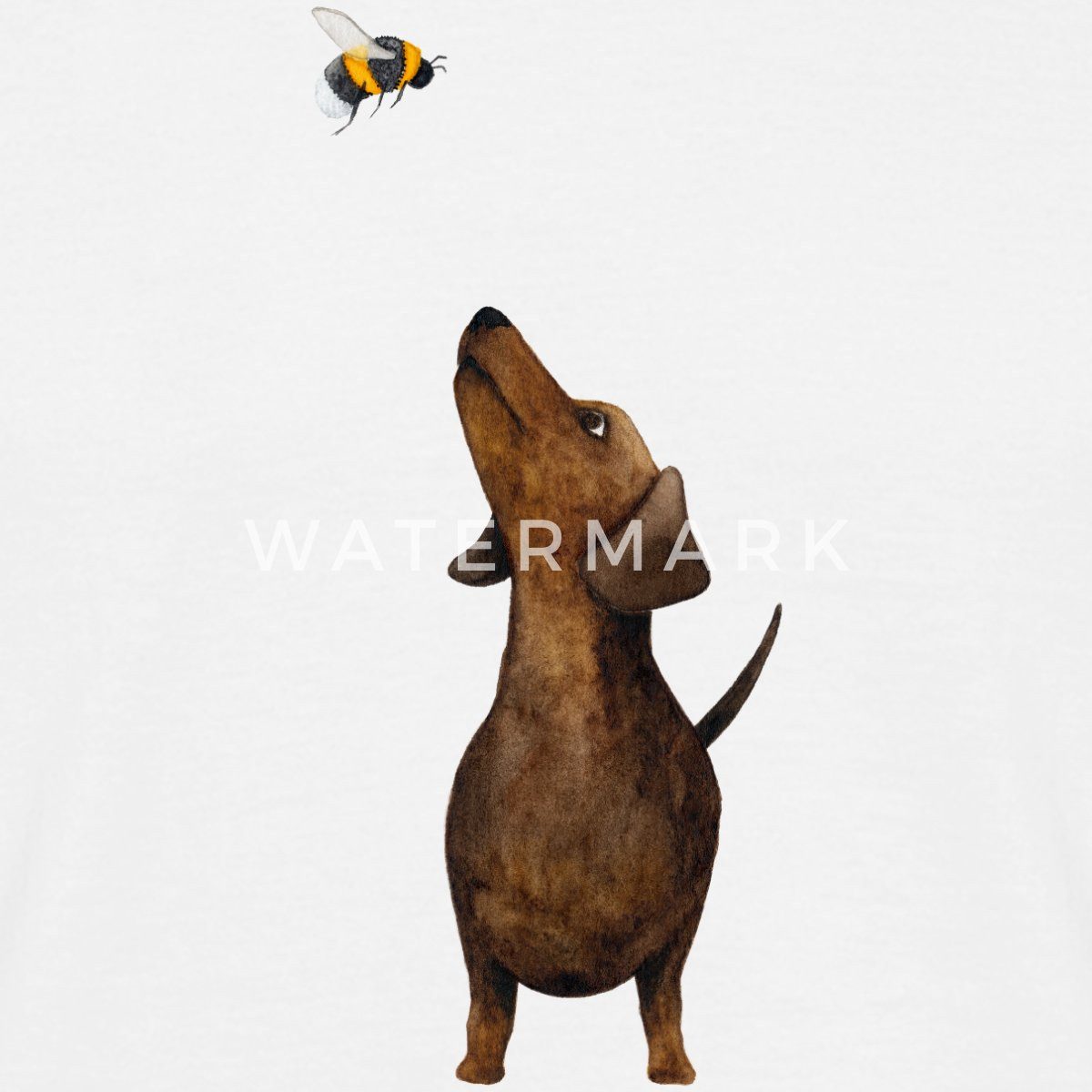 Spreadshirt T-Shirt Dackel mit Hummel Süßestes Dackel Geschenk Männer T-Shi günstig online kaufen