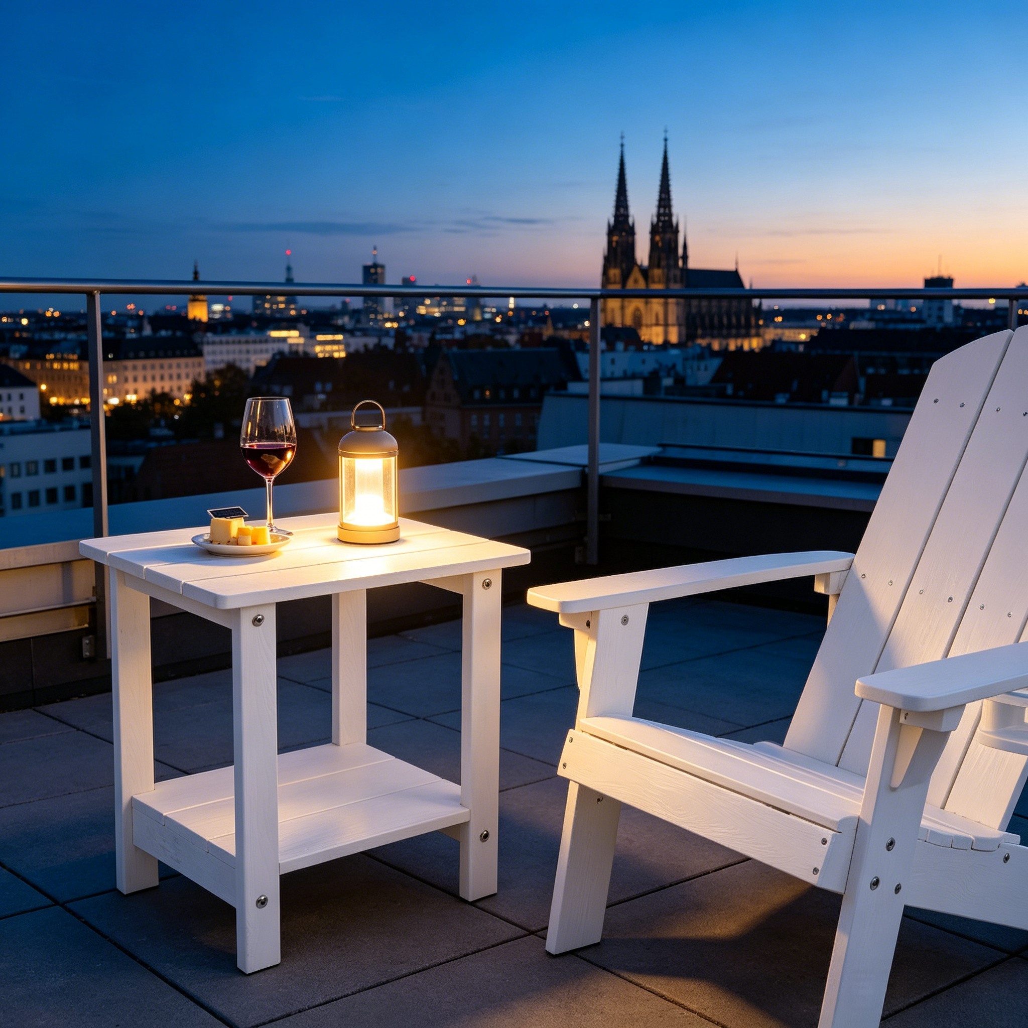 WILLIAMSPACE Couchtisch Zweistöckiger HIPS-Tisch, wetterfest, platzsparend für Innen & Außen. – Bild 4 von 5