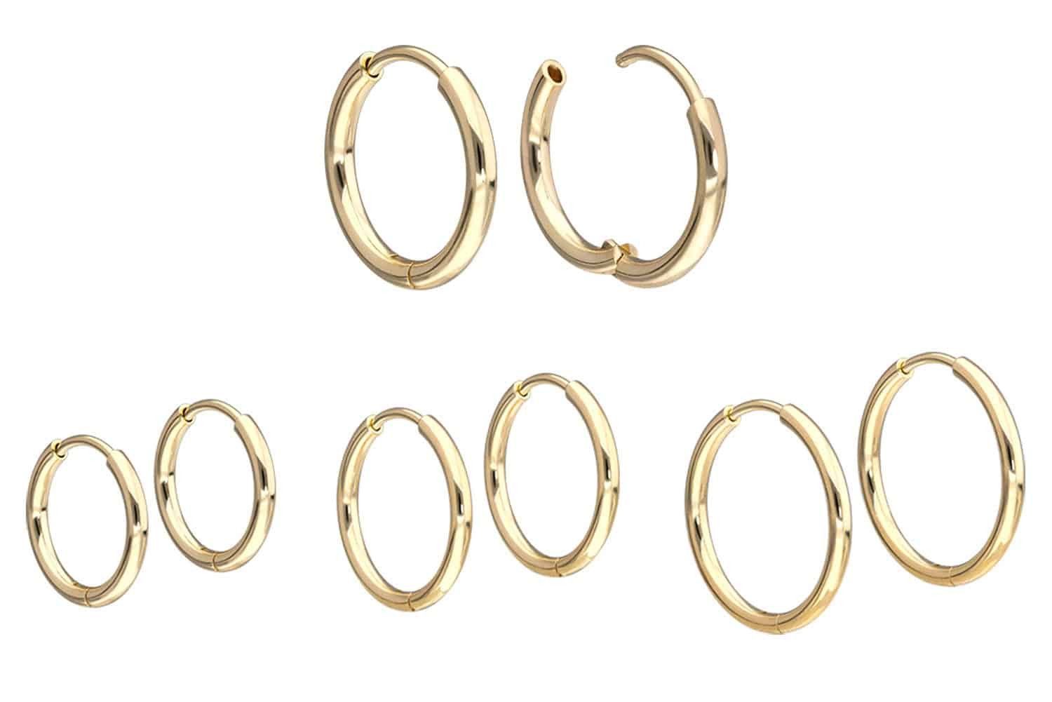 FILANGO Paar Creolen 14/18 Karat Gold Ohrclicker Creolen (Creolen, 1-tlg) günstig online kaufen