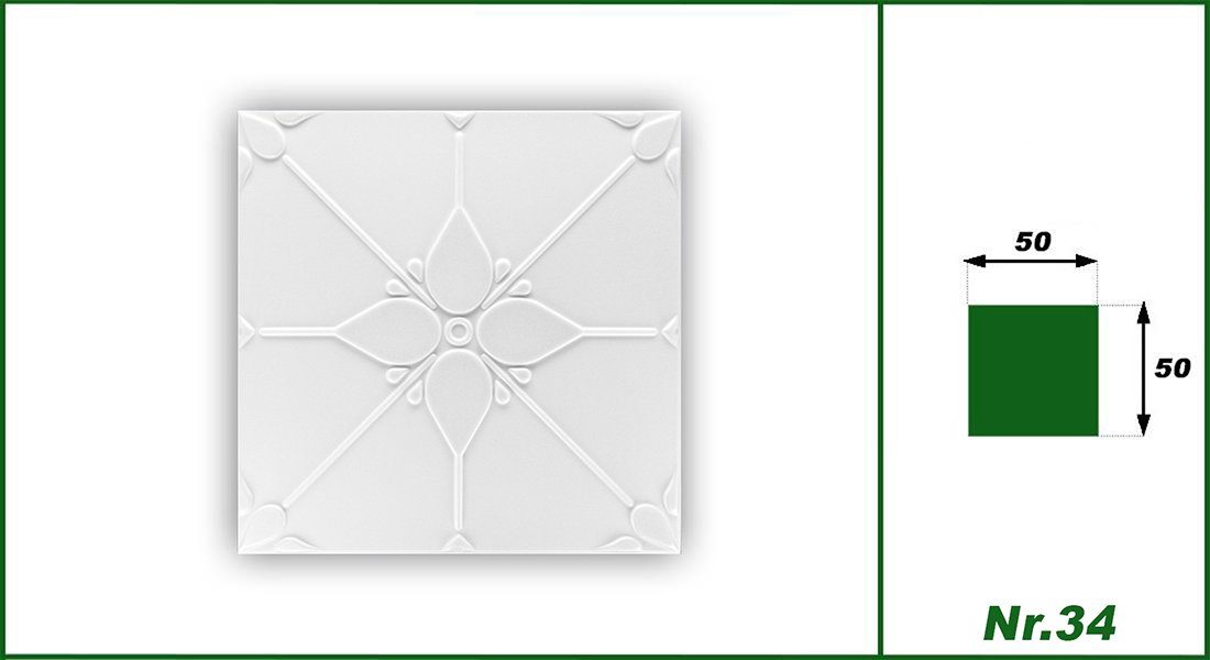 Hexim Wanddekoobjekt Nr.34 (2 qm Styropor günstig online kaufen