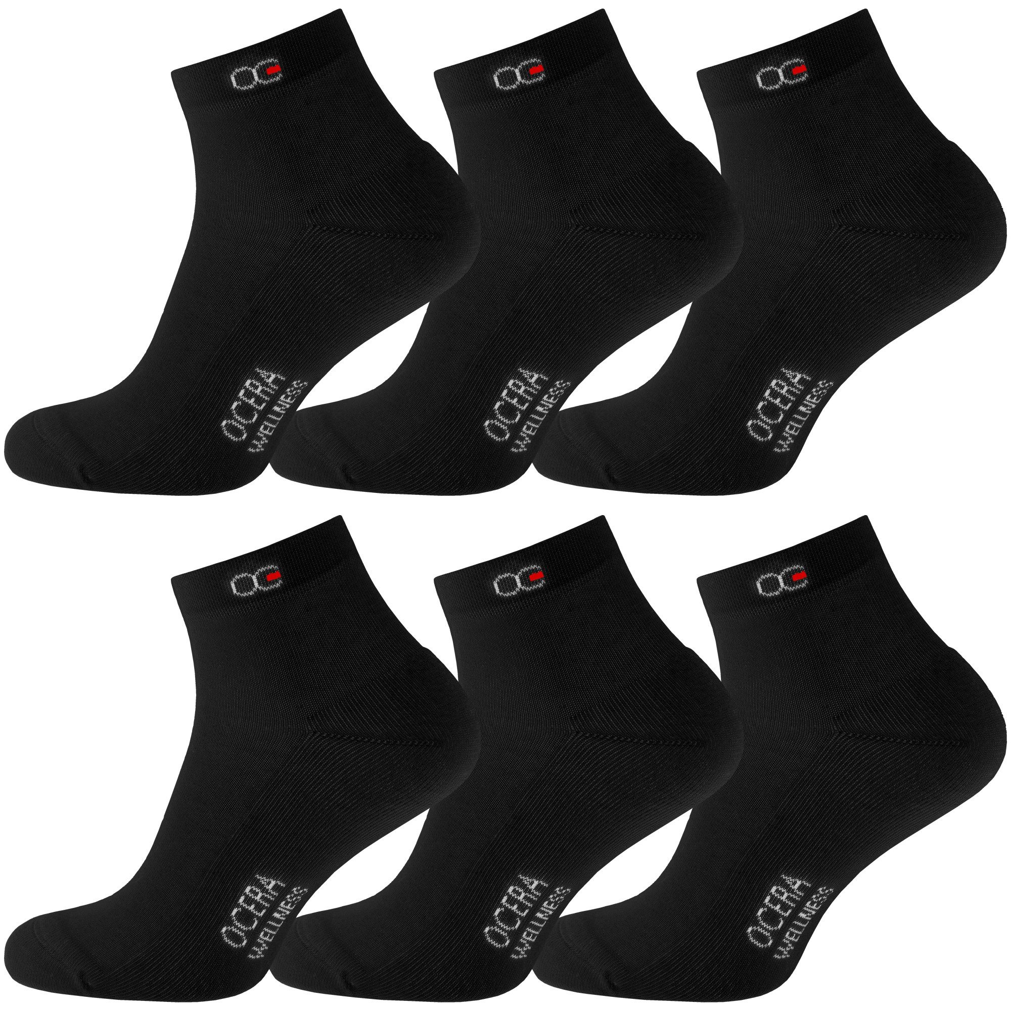 OCERA Kurzsocken Wellness Kurzschaft Socken mit Frotteesohle,Baumwolle, unisex, 6Paar (6-Paar)