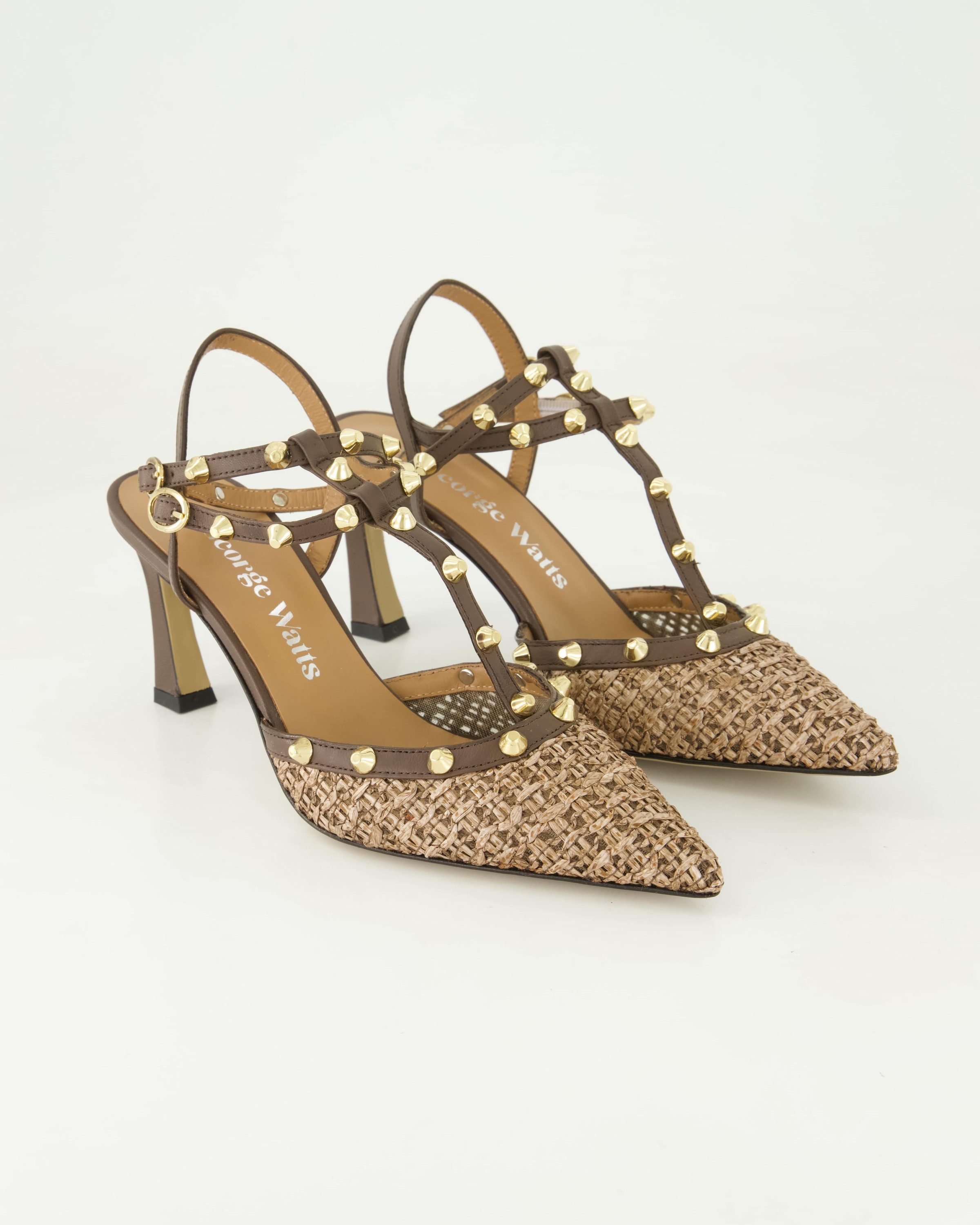 George Watts R1310 Slingpumps Obermaterial: Flecht