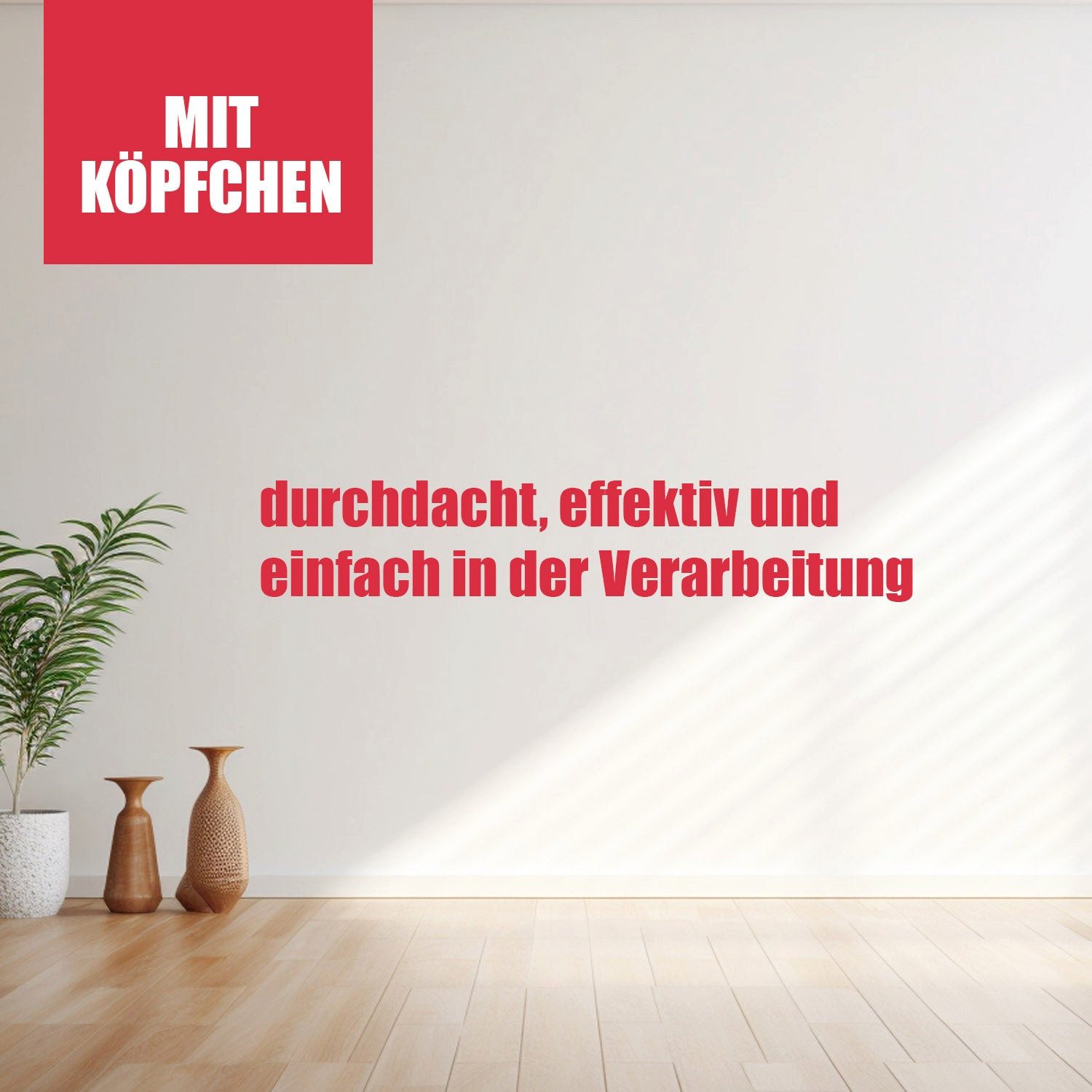 DICHTON Wandfarbe D.70W Innenwandfarbe in matt, Innenwandfarbe matt weiß oder farbig, Deckenfarbe Innendispersion