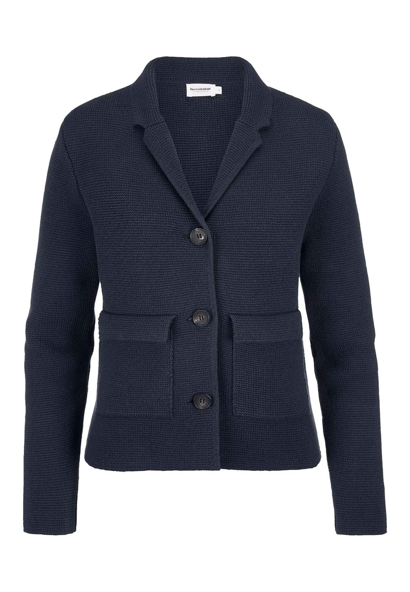 Hessnatur Jackenblazer aus Bio-Baumwolle mit Bio-Merinowolle (1-tlg)