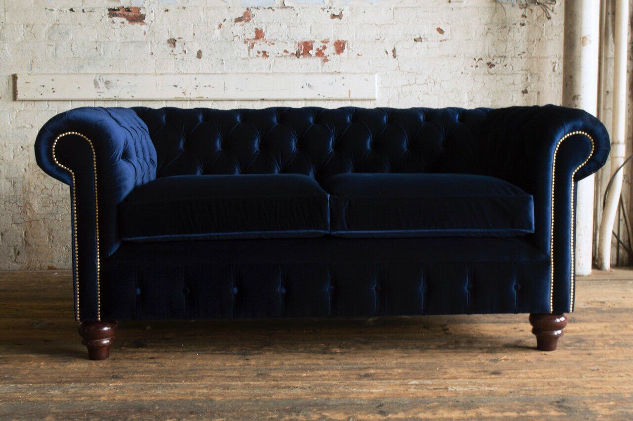 JVmoebel Chesterfield-Sofa Hochwertiges Chesterfield Sofa aus massivem Holz in klassischem Design, Made in Europa