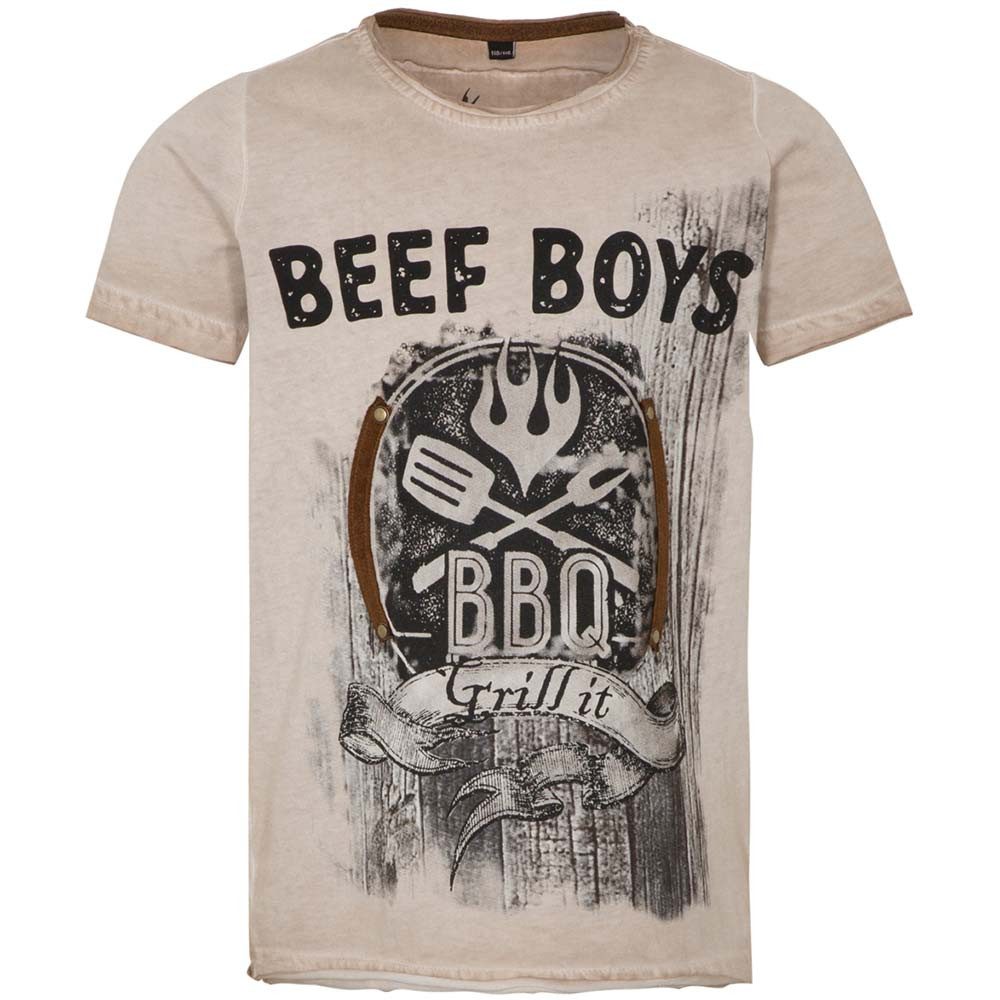 Hangowear T-Shirt T-Shirt Beef Boys Grill Kids greige