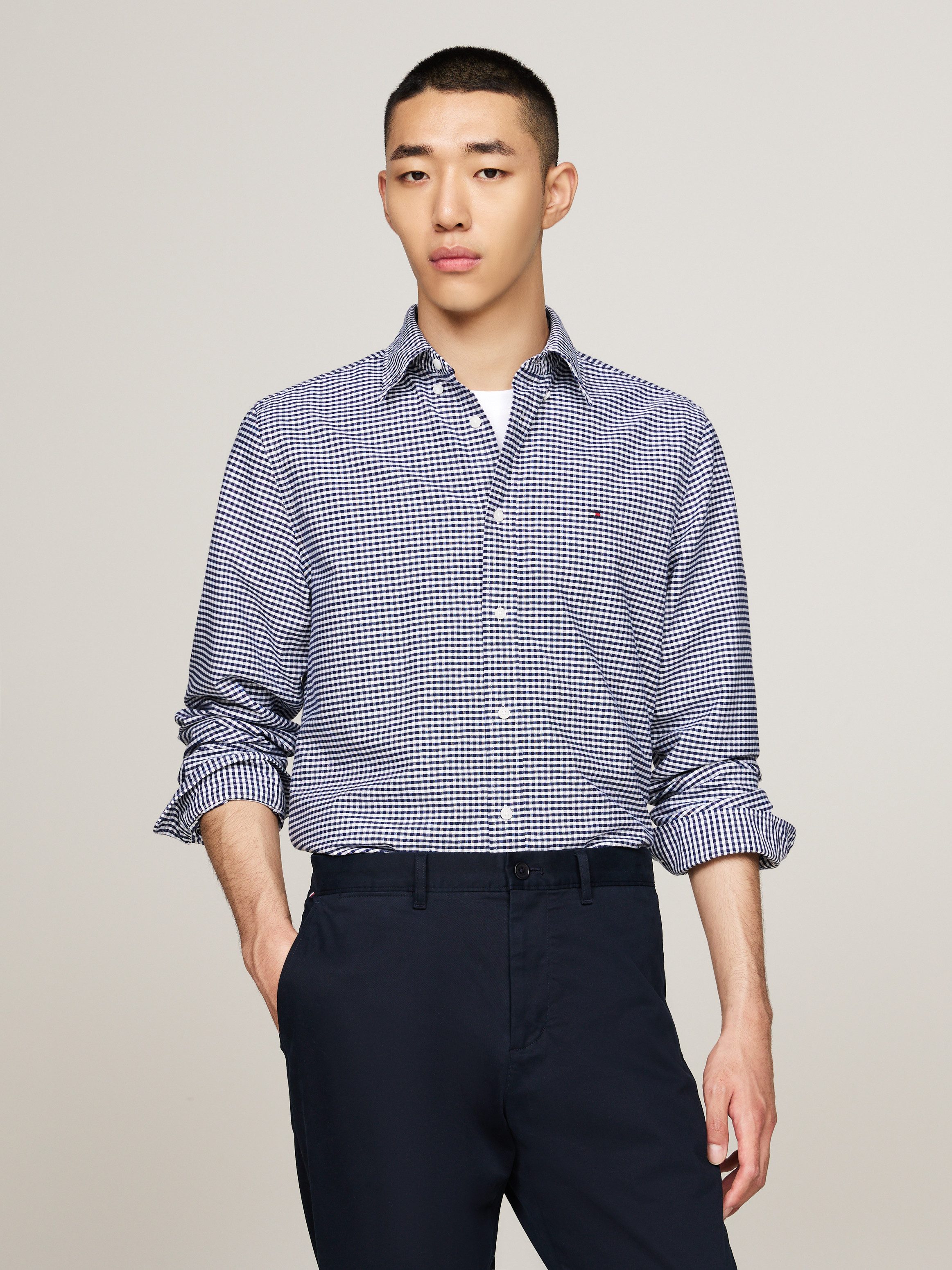 Tommy Hilfiger Langarmhemd HERITAGE OXFORD GINGHAM günstig online kaufen