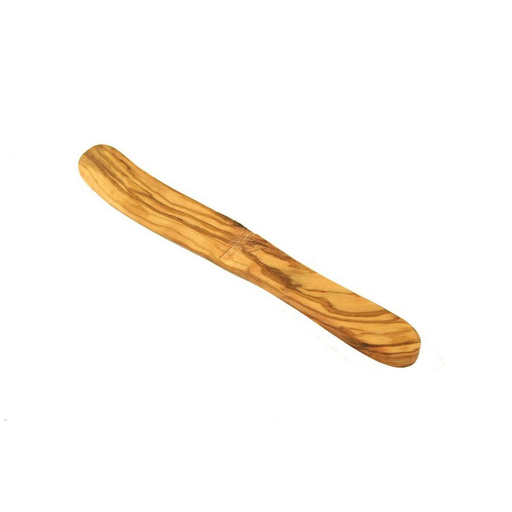 Olivenholz-erleben Buttermesser aus einem Stück echtem Olivenholz (1 Stück), Schonend zu Porzellan, Glas & Beschichtungen