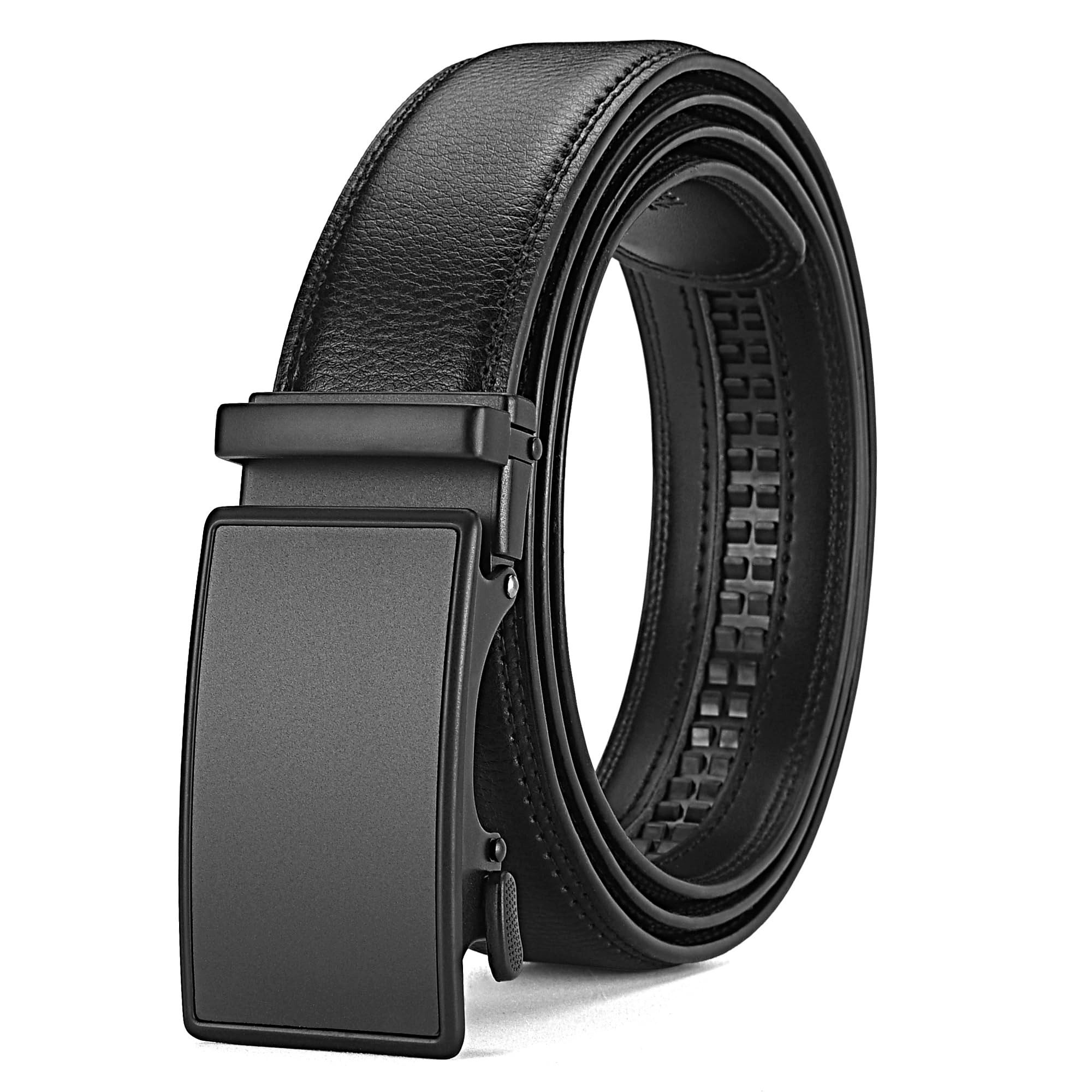 RWEUOQ Ledergürtel Herren Ledergürtel, Lederratschengürtel mit Automatikschließe (1-St., Geeignet für formelle Anlässe, Herren-Business-Anzüge) Verstellbarer Ledergürtel, 35 mm breit, in 4 Längen erhältlich
