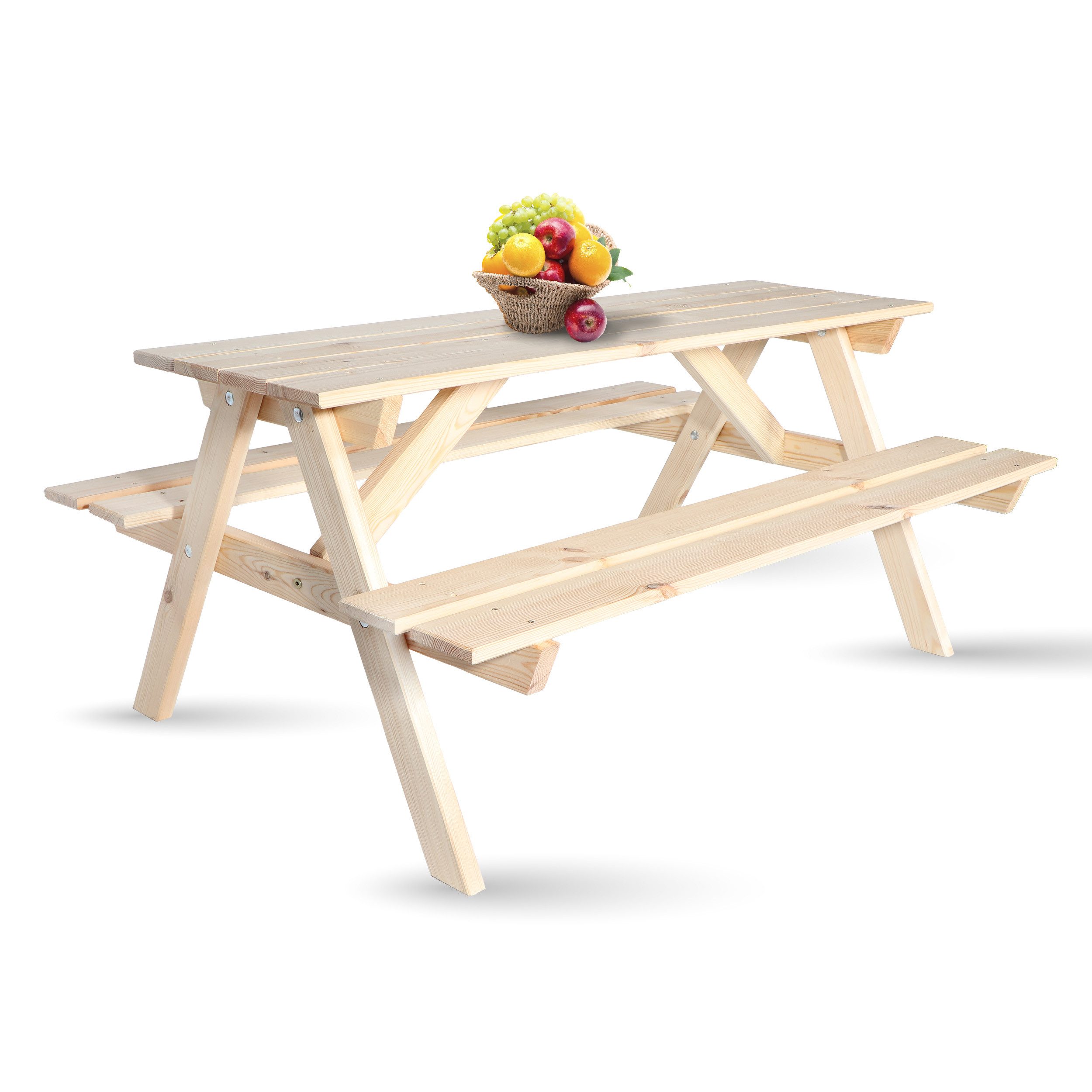 Gartenpirat Garten-Kindersitzgruppe Picknicktisch mit 2 Bänken günstig online kaufen