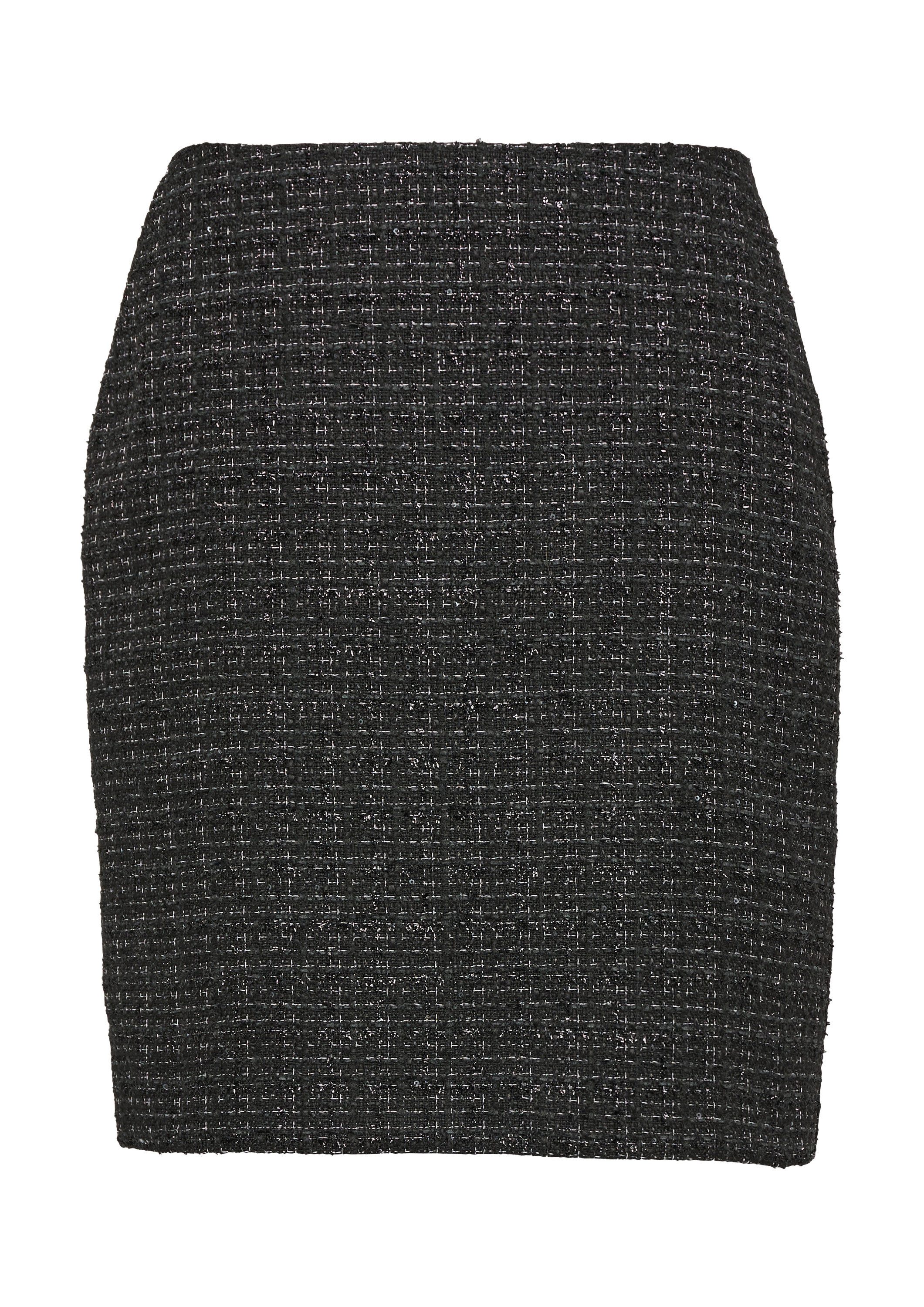 comma Minirock Rock Kurzer Bouclé-Rock mit Glitzergarn günstig online kaufen