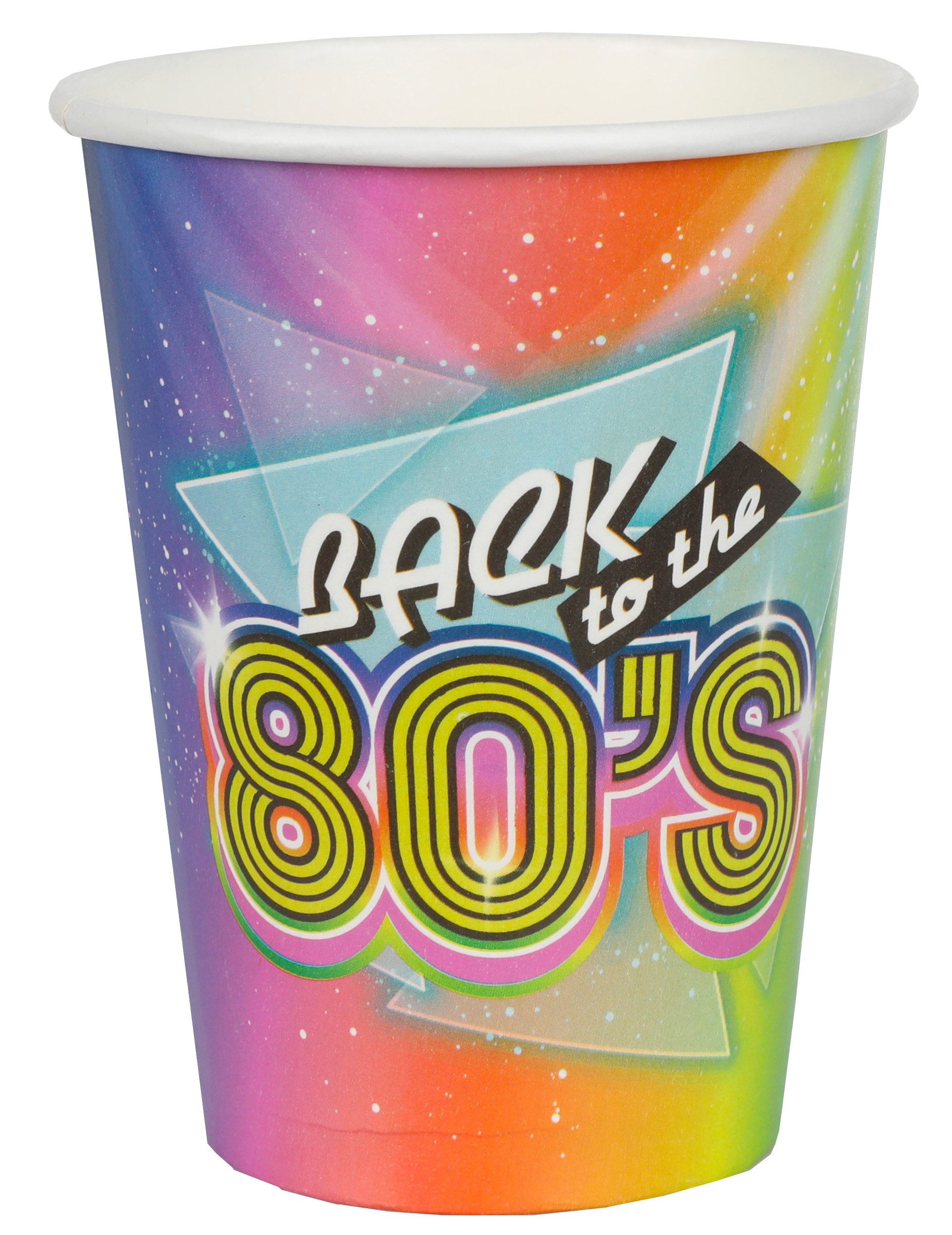 santex Kostüm 80er Jahre Papp-Becher Partydeko 10 Stück bunt
