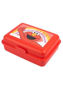 United Labels® Lunchbox Sesamstraße Brotdose mit Trennwand - Elmo Rot, Kunststoff (PP)