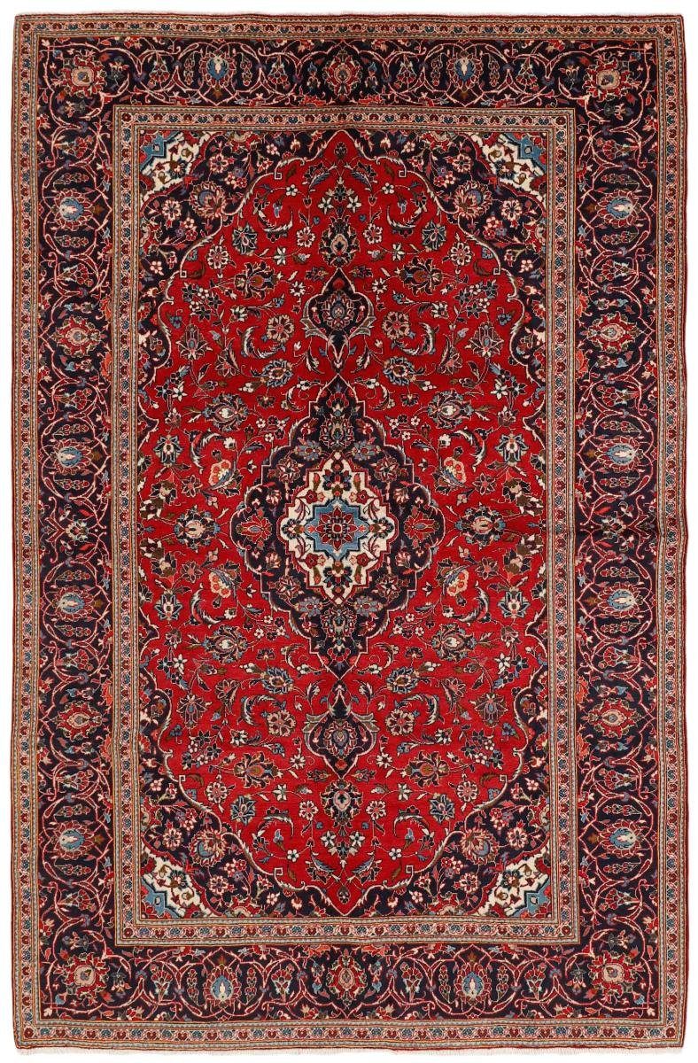 Orientteppich Keshan 198x304 Handgeknüpfter Orientteppich / Perserteppich, Nain Trading, rechteckig, Höhe: 12 mm