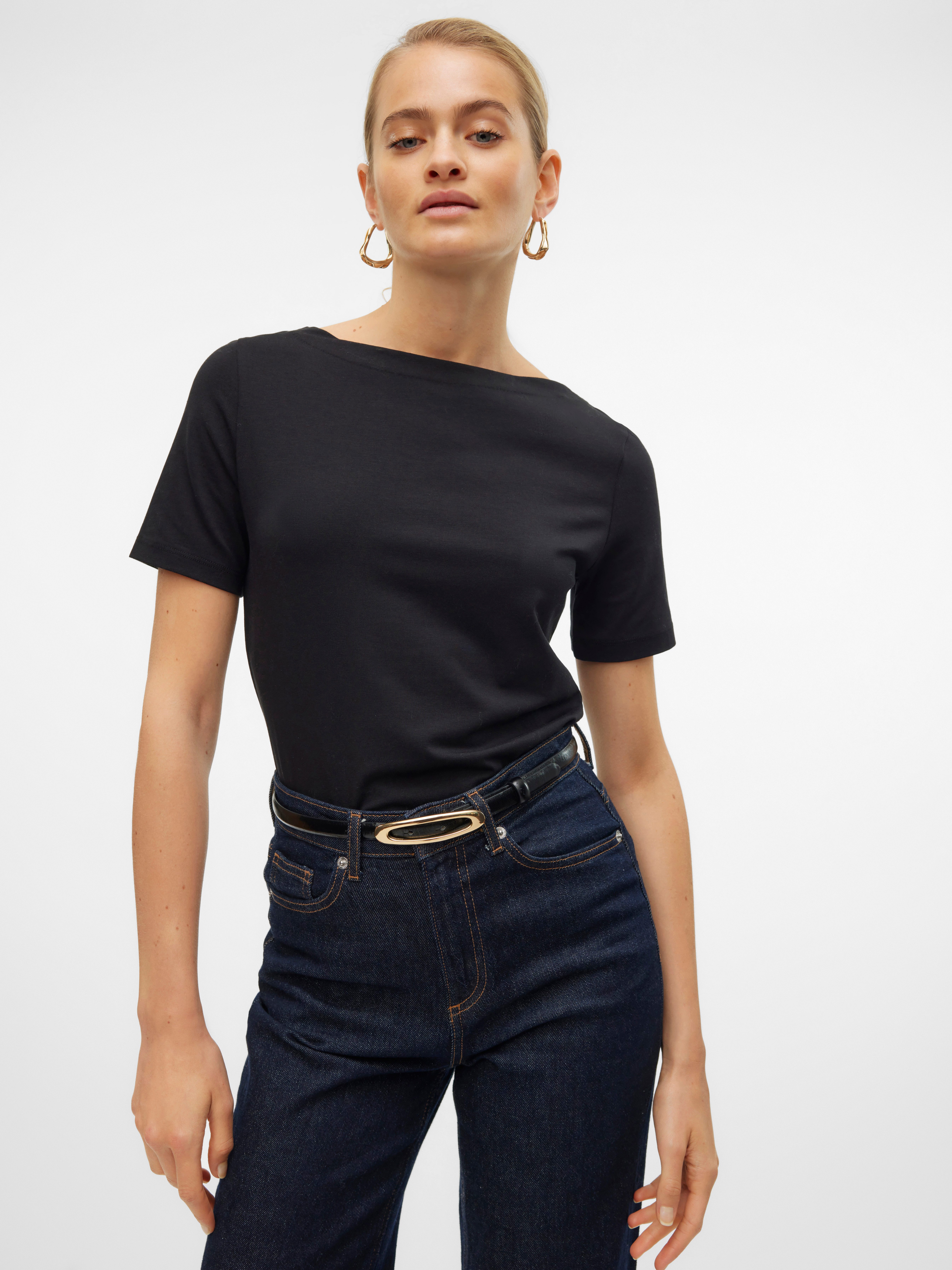 Vero Moda Kurzarmshirt VMPANDA MODAL S/S TOP NOOS