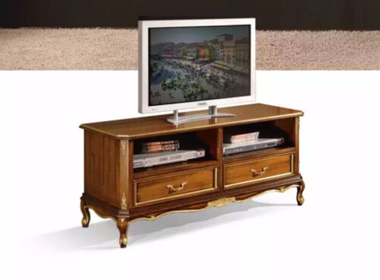 JVmoebel TV-Schrank Klassischer Brauner TV-Schrank Hochwertiges Sideboard Wohnzimmer Möbel (1-St., TV-Schrank) Made in Europe